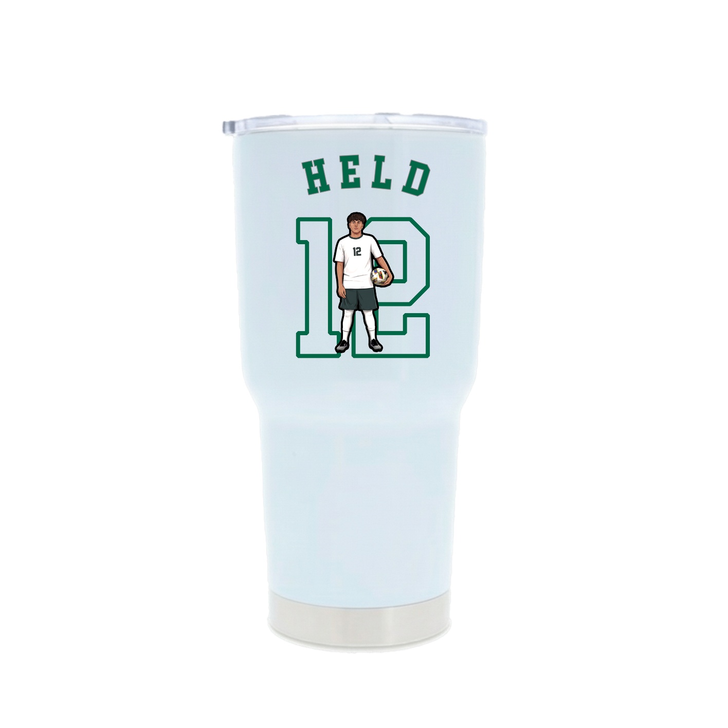 30oz Stainless Steel Tumbler — Shirsey Arch in White