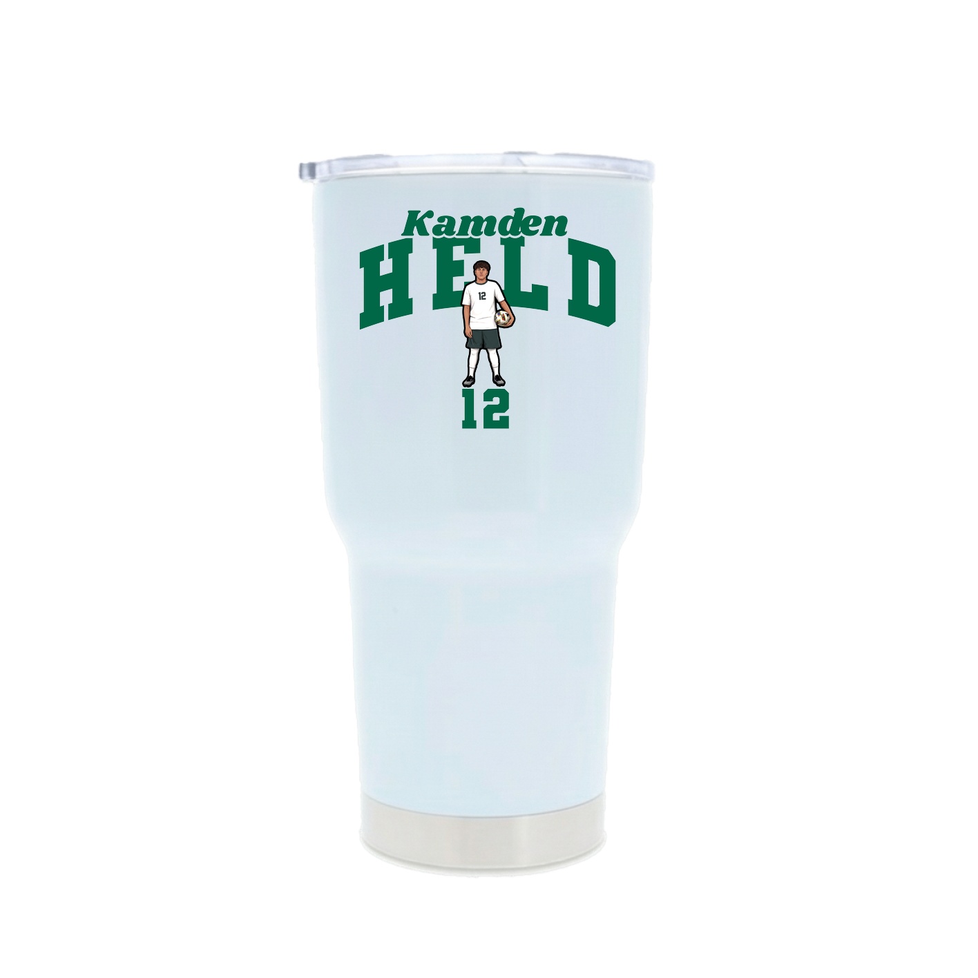 30oz Stainless Steel Tumbler — Signature Arch in White