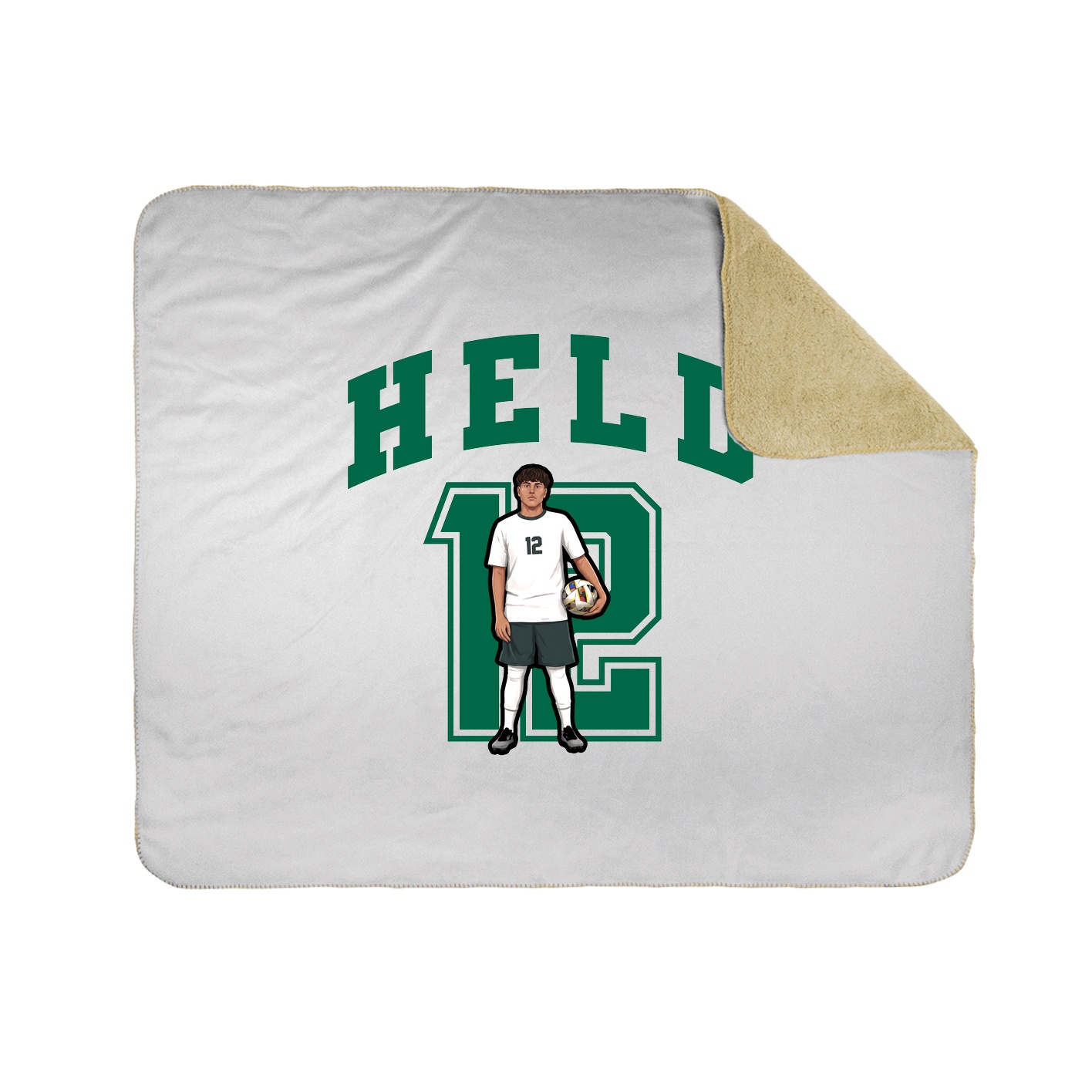 Throw Blanket — Number in White
