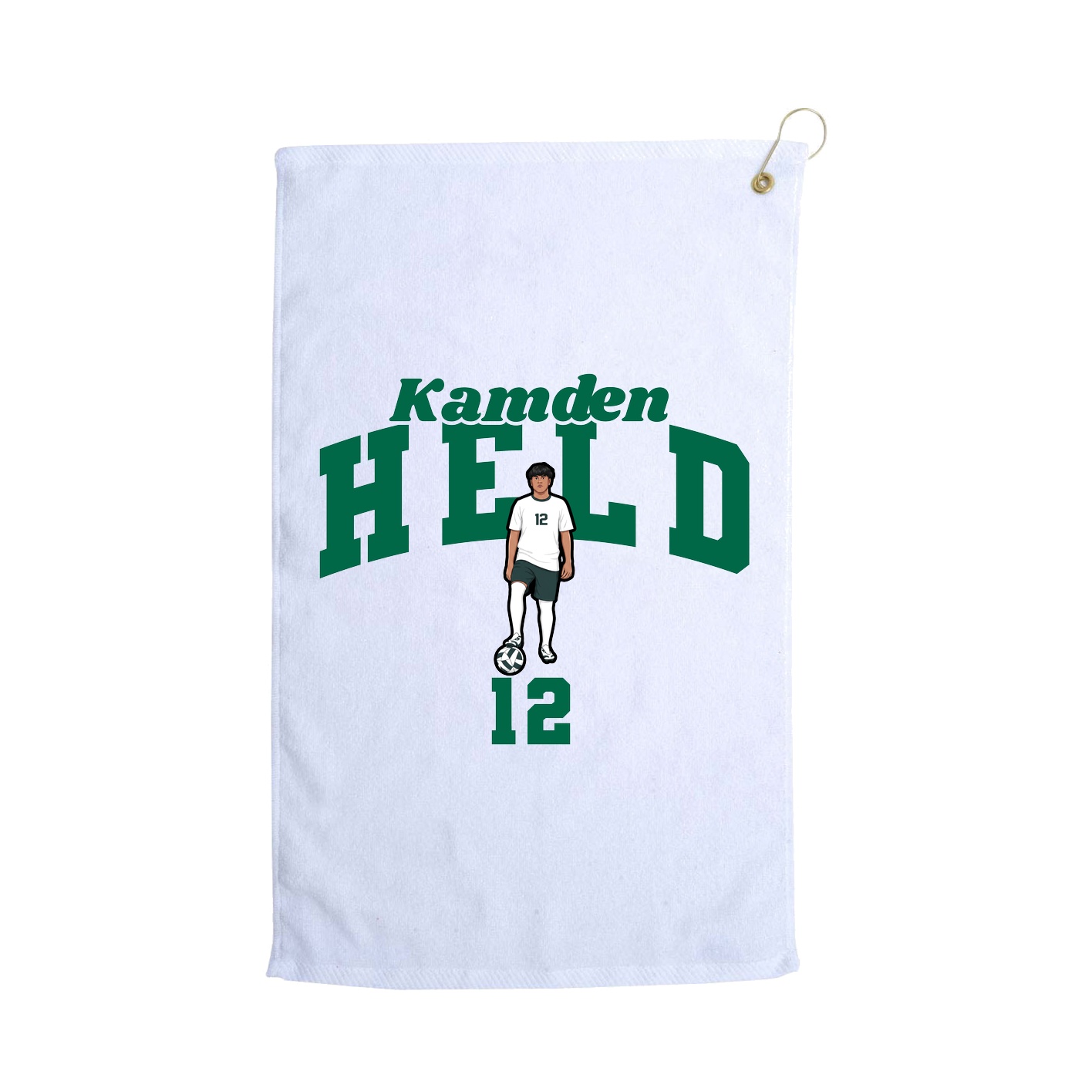 Golf Towel — Signature Arch in White