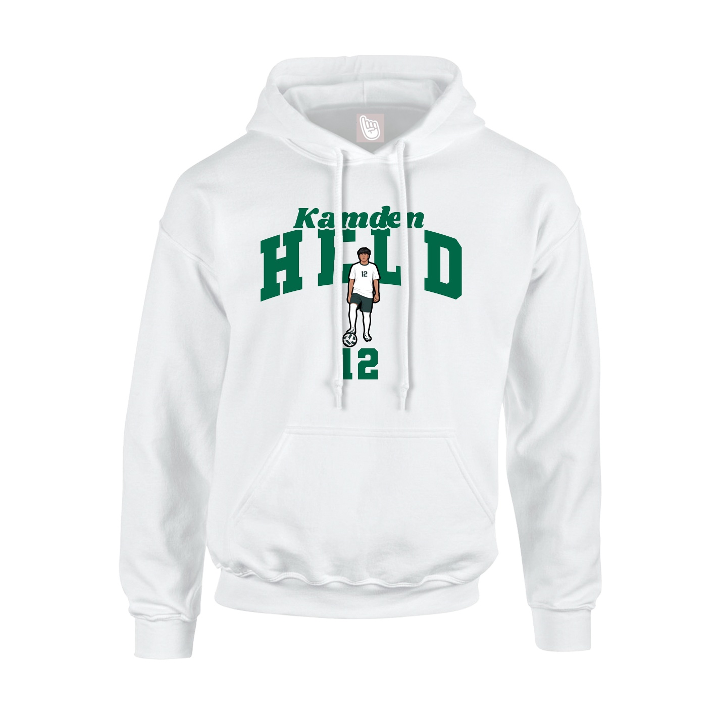 Hoodie — Signature Arch in White