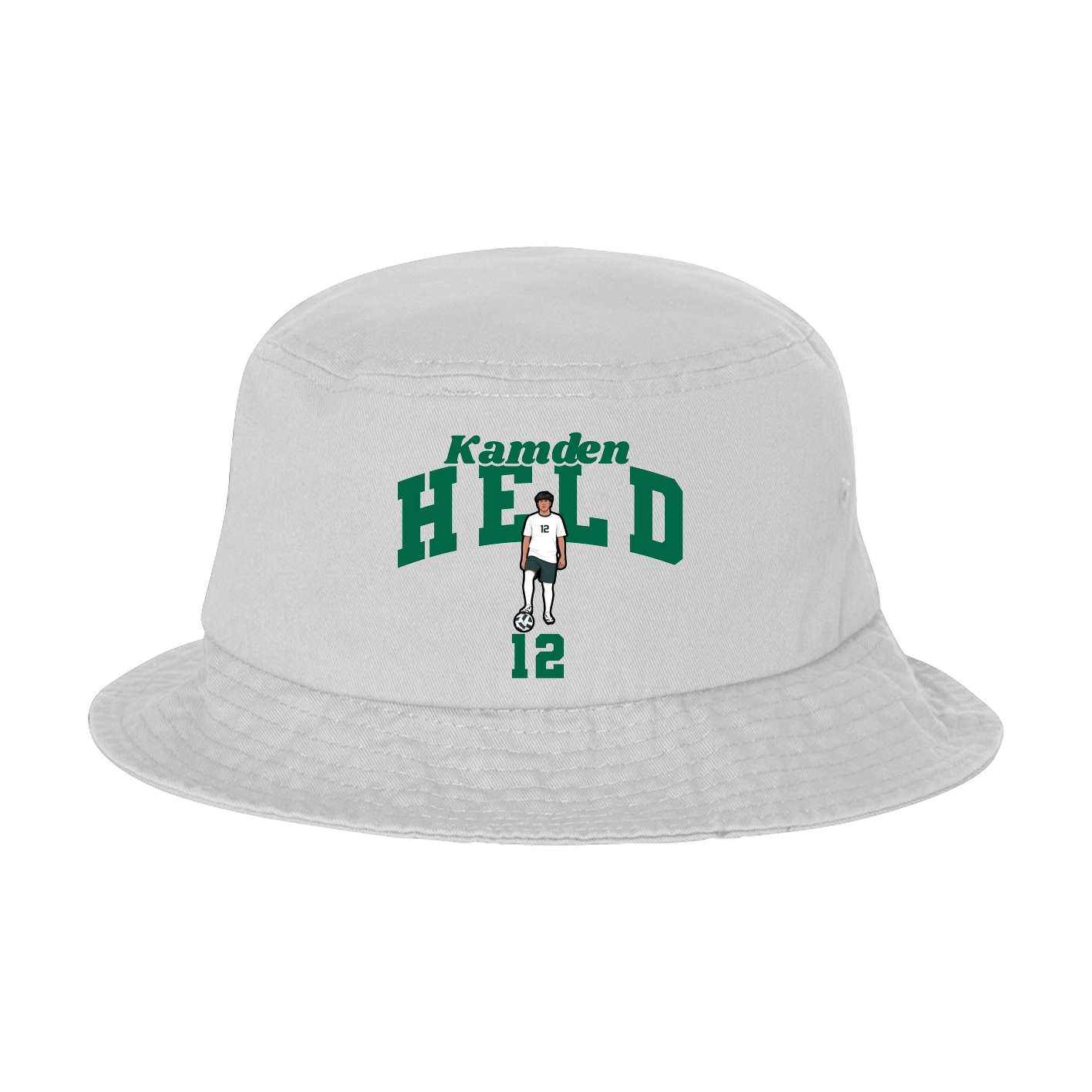 Bucket Cap — Signature Arch in White