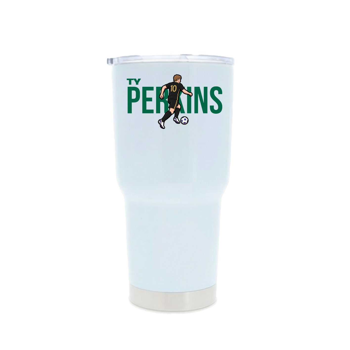 30oz Stainless Steel Tumbler — Player Name in White
