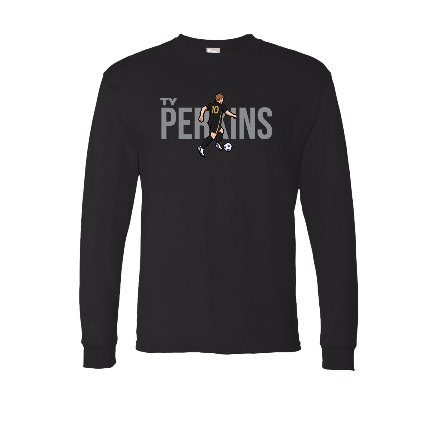 Long Sleeve Tee — Player Name in Black