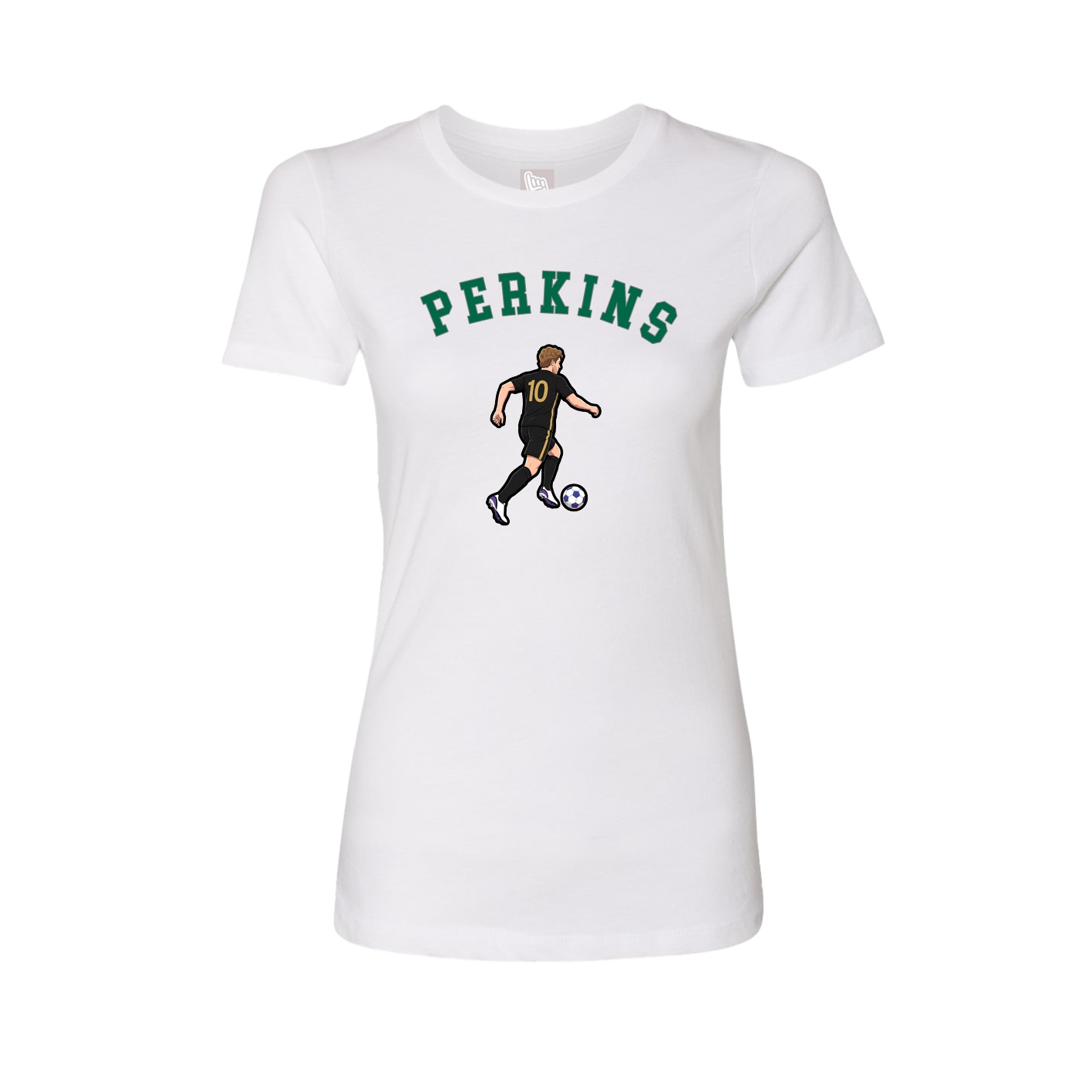 Fitted Women's Tee — Shirsey Arch in White