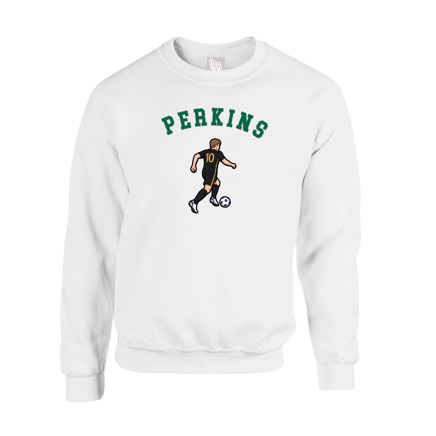 Fleece Crew — Shirsey Arch in White