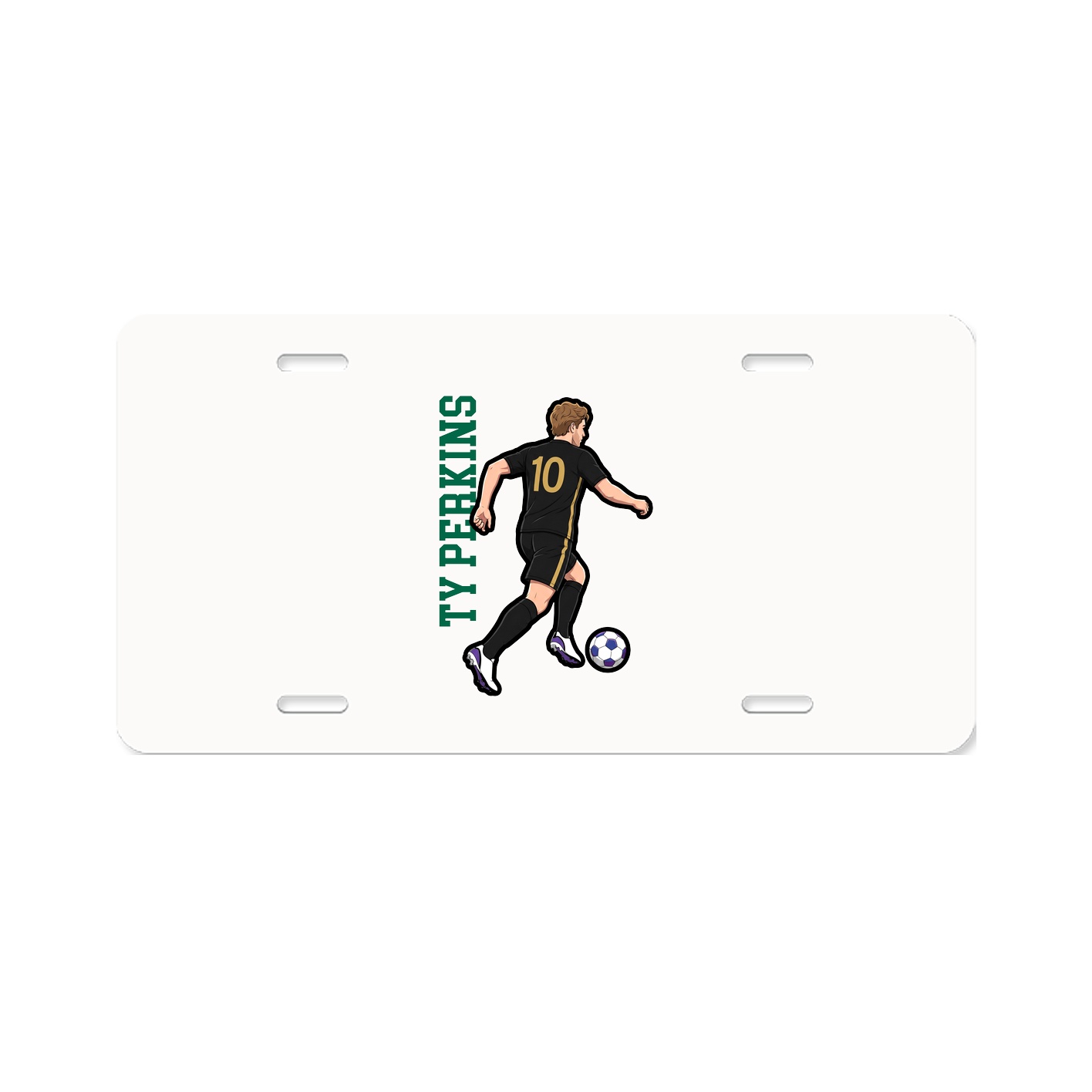 License Plate — Name Vertical in Classic