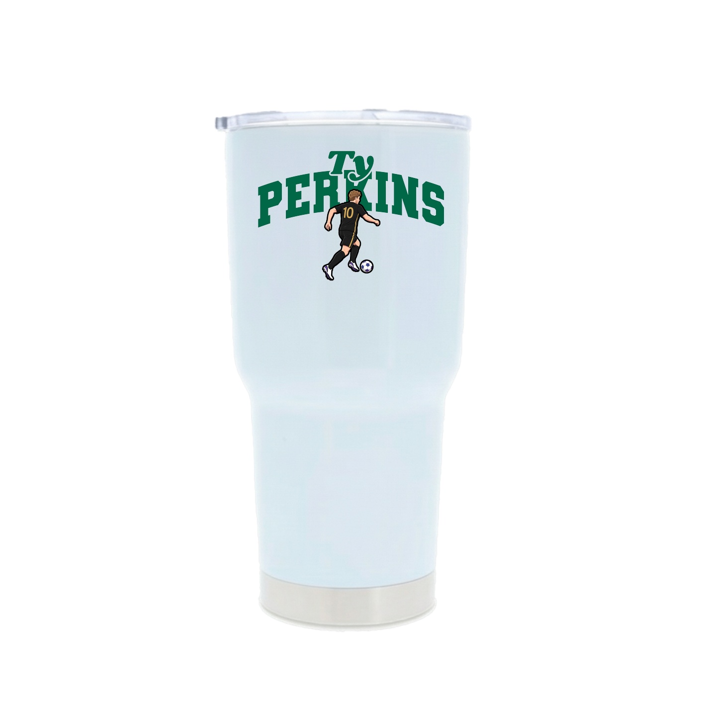 30oz Stainless Steel Tumbler — Signature Arch in White