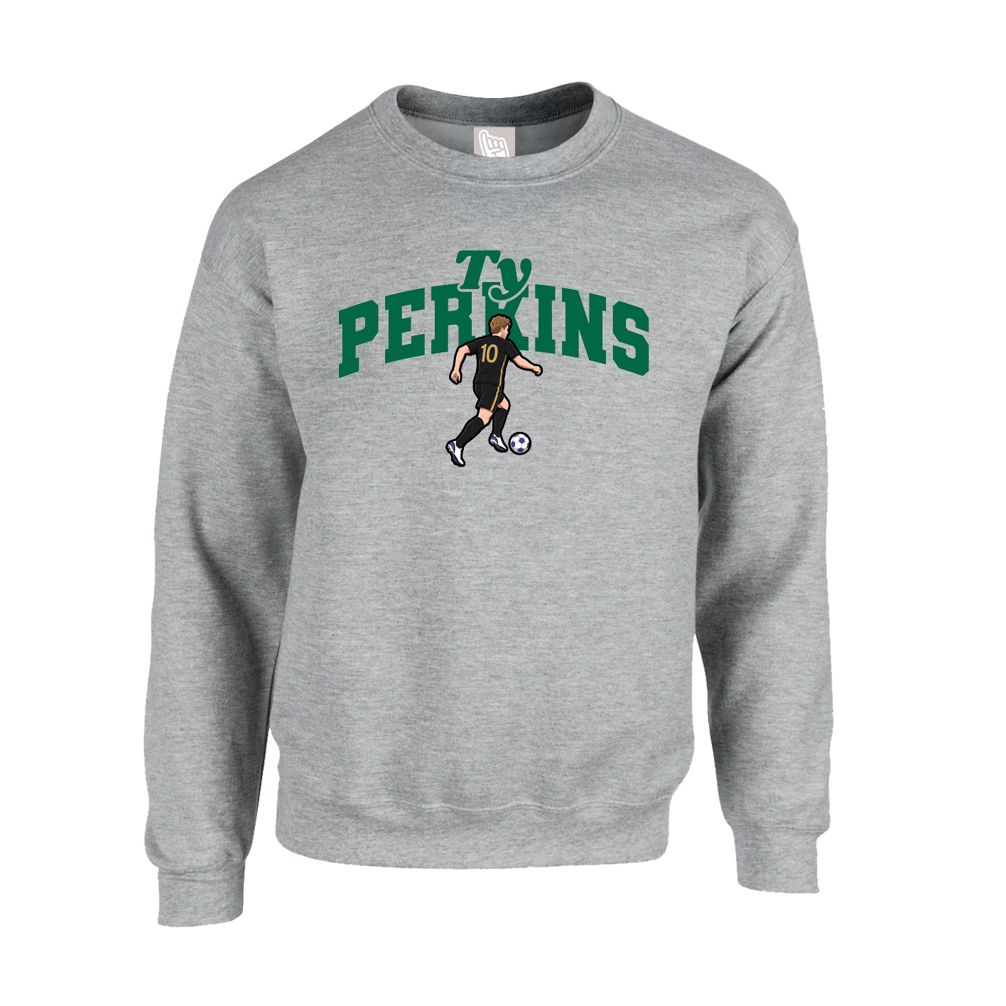 Fleece Crew — Signature Arch in Grey