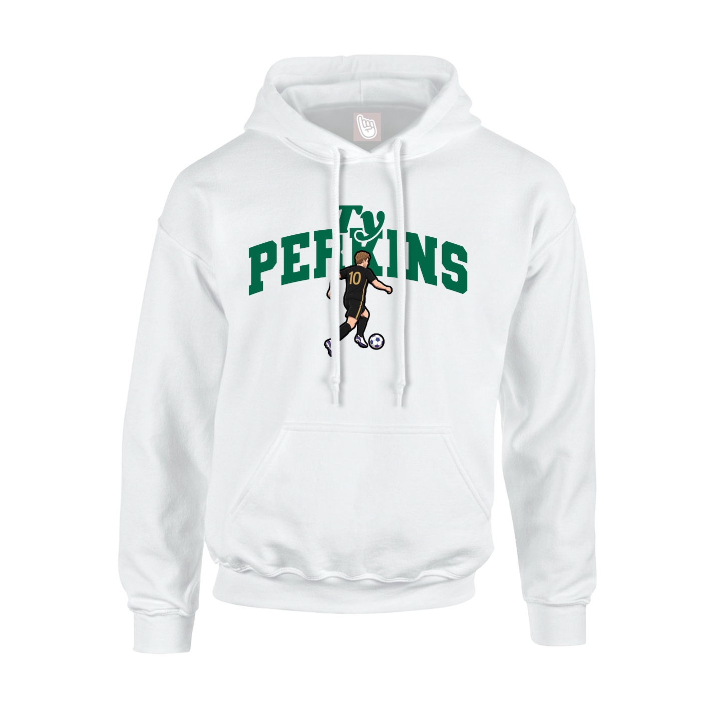 Youth Hoodie — Signature Arch in White