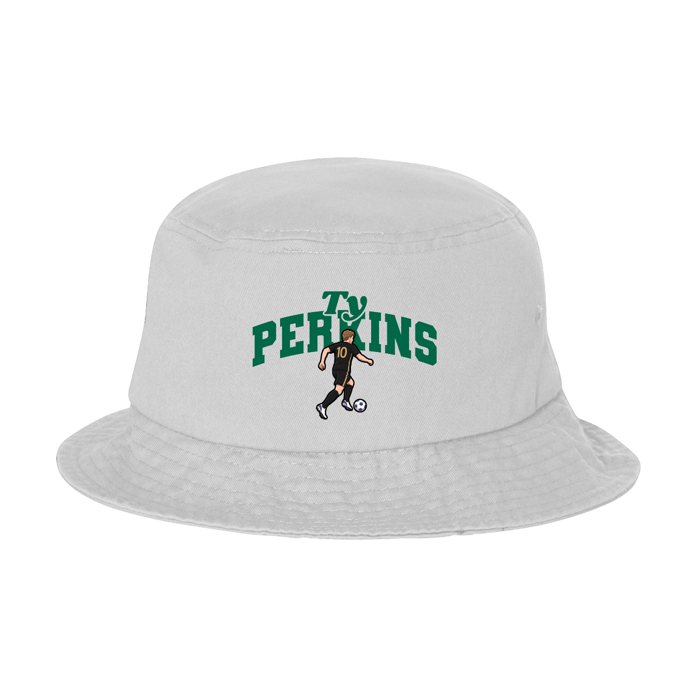 Bucket Cap — Signature Arch in White
