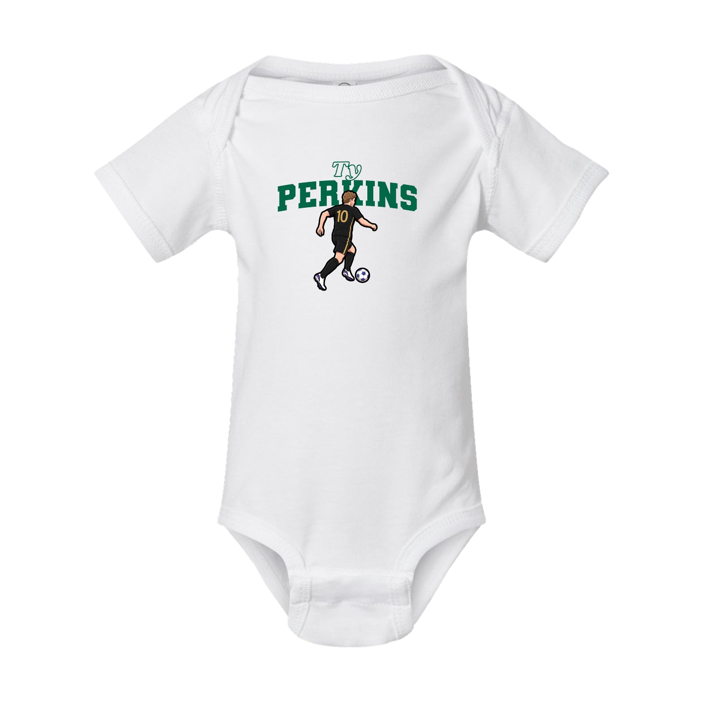 Baby Onesie — Name Arch in White
