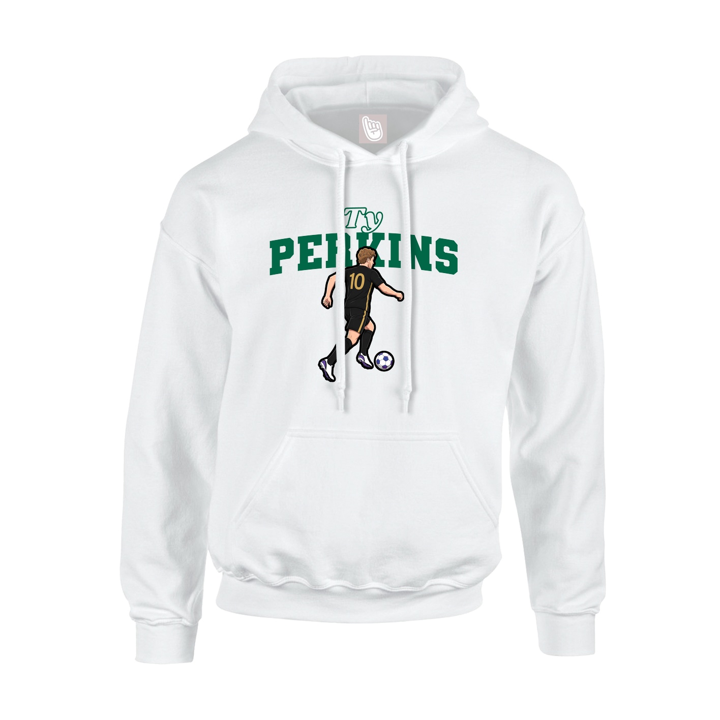 Hoodie — Name Arch in White
