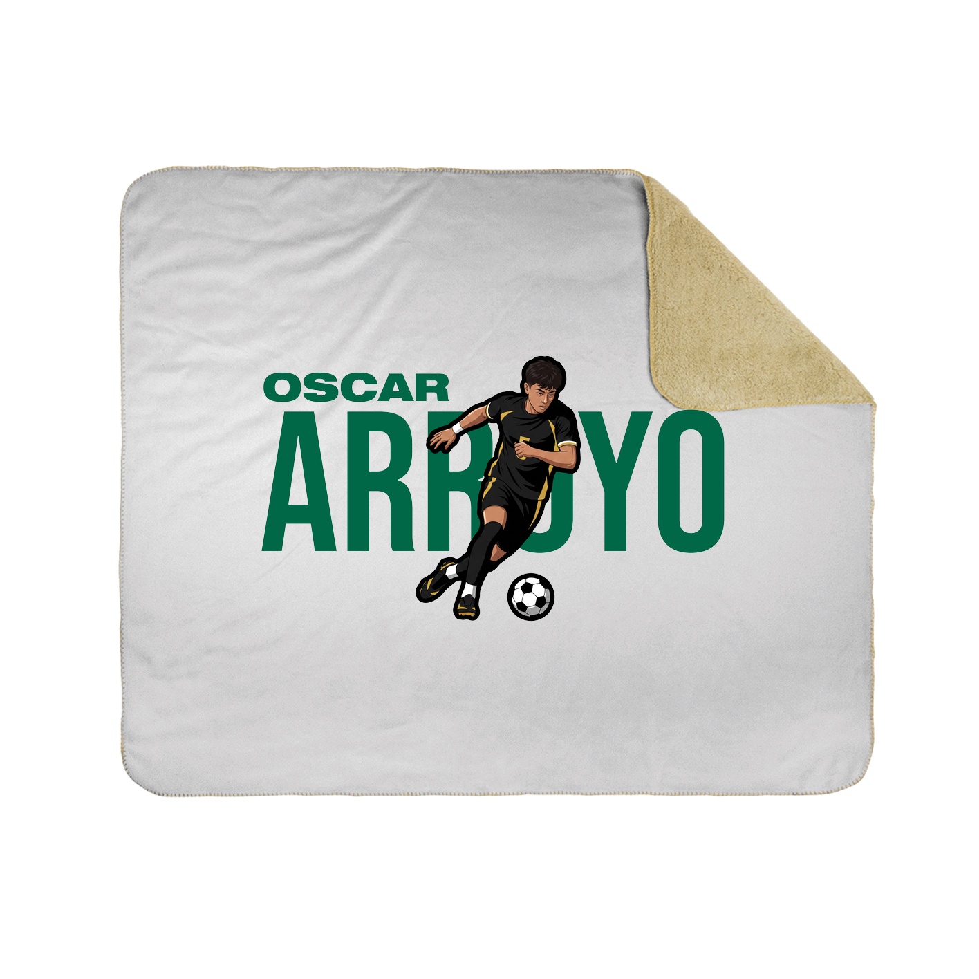 Throw Blanket — Player Name in White