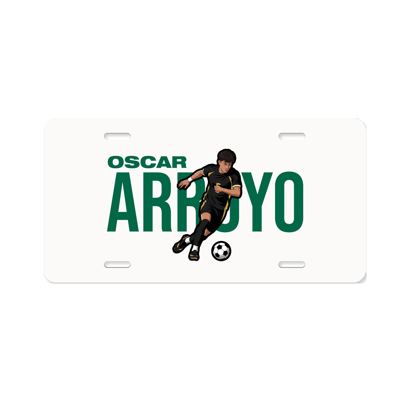 License Plate — Player Name in Classic