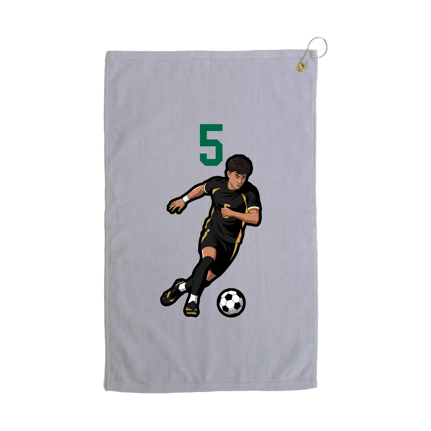 Golf Towel — Number Top in Grey