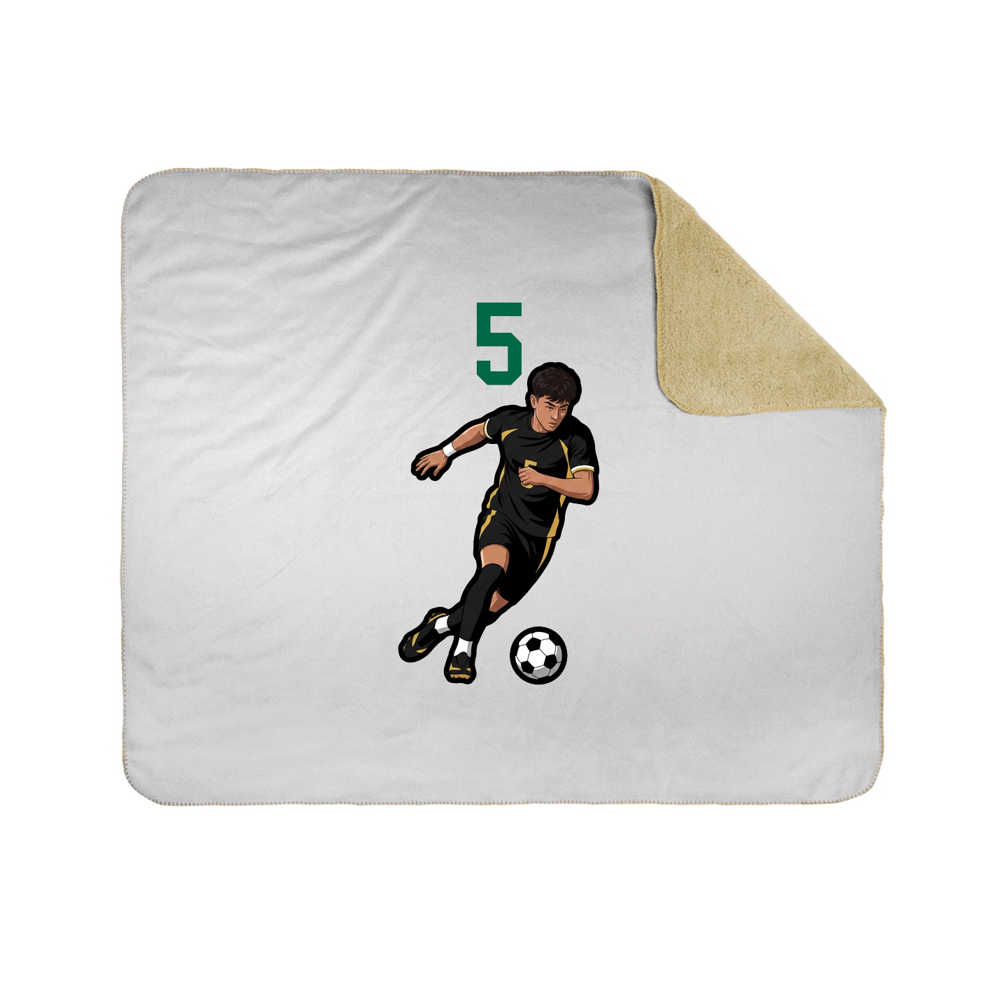Throw Blanket — Number Top in White