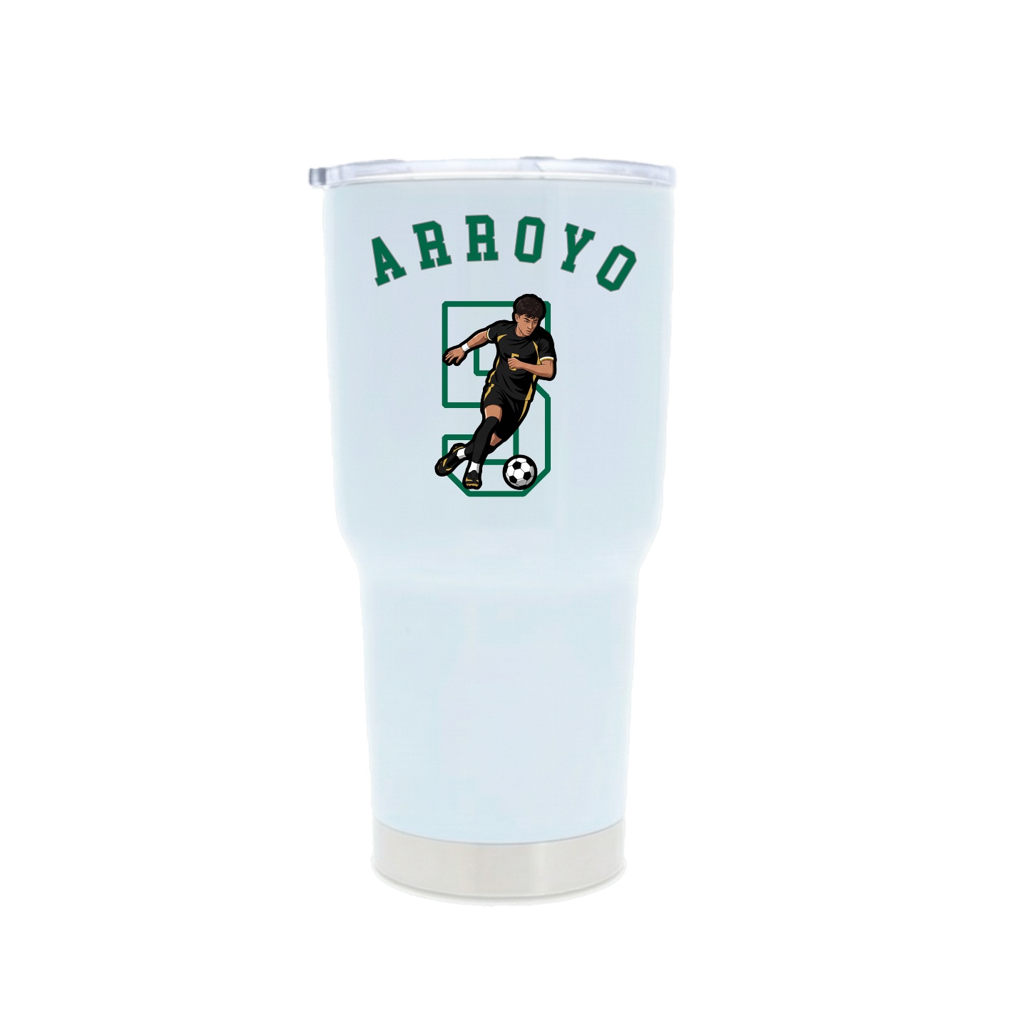 30oz Stainless Steel Tumbler — Shirsey Arch in White