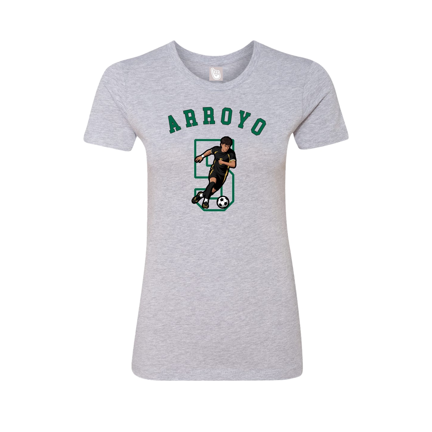 Fitted Women's Tee — Shirsey Arch in Grey