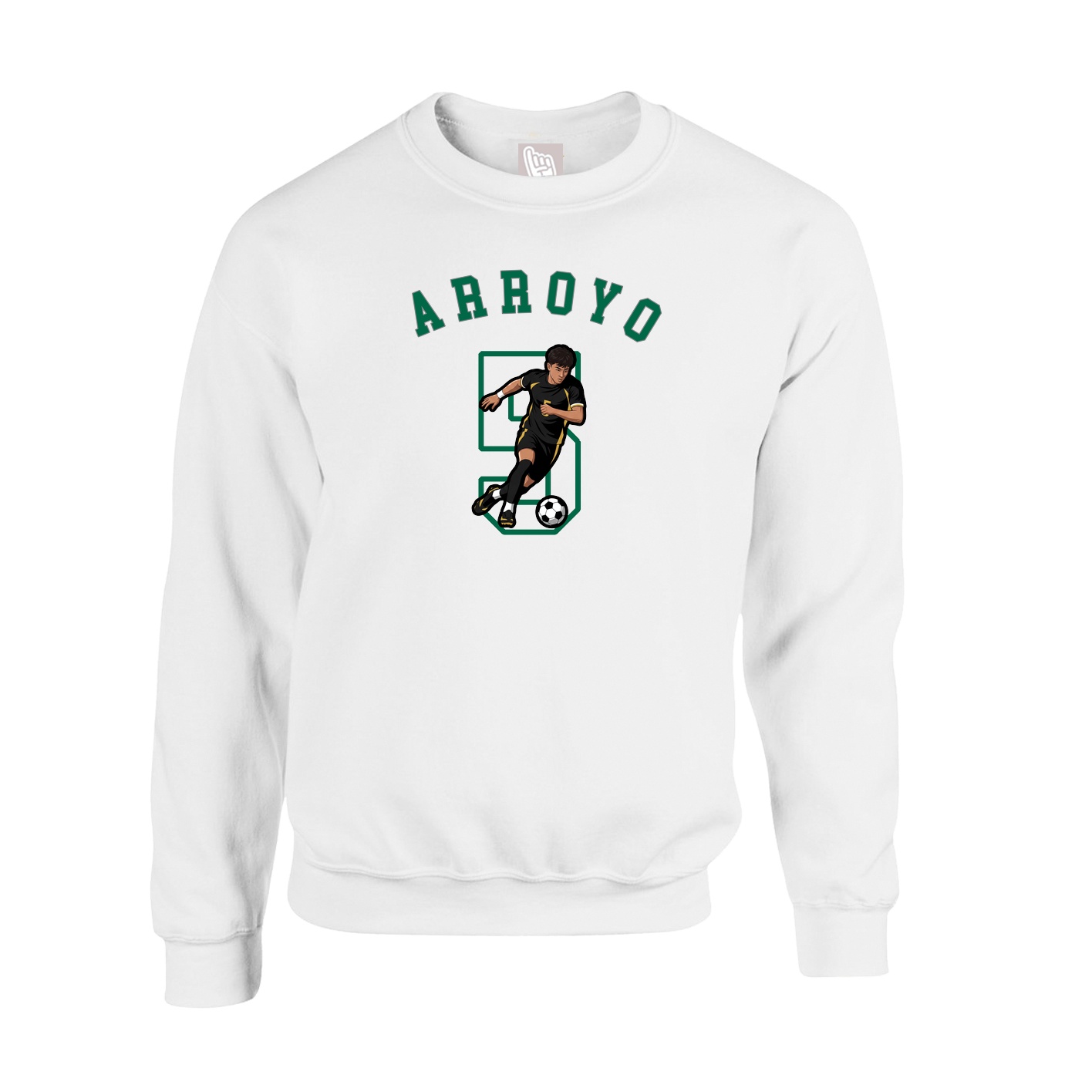 Fleece Crew — Shirsey Arch in White