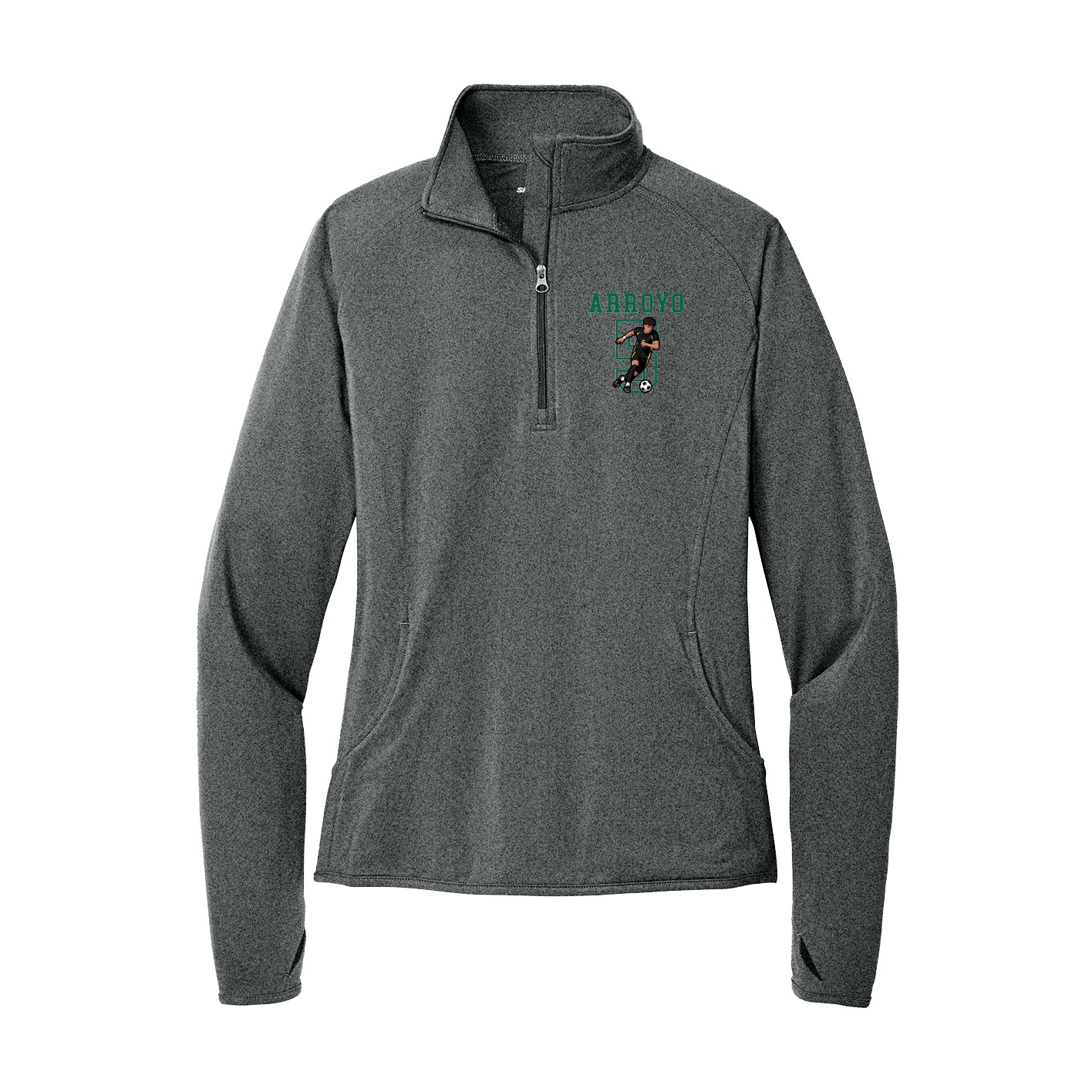 Women's Q-Zip Pullover — Shirsey in Grey