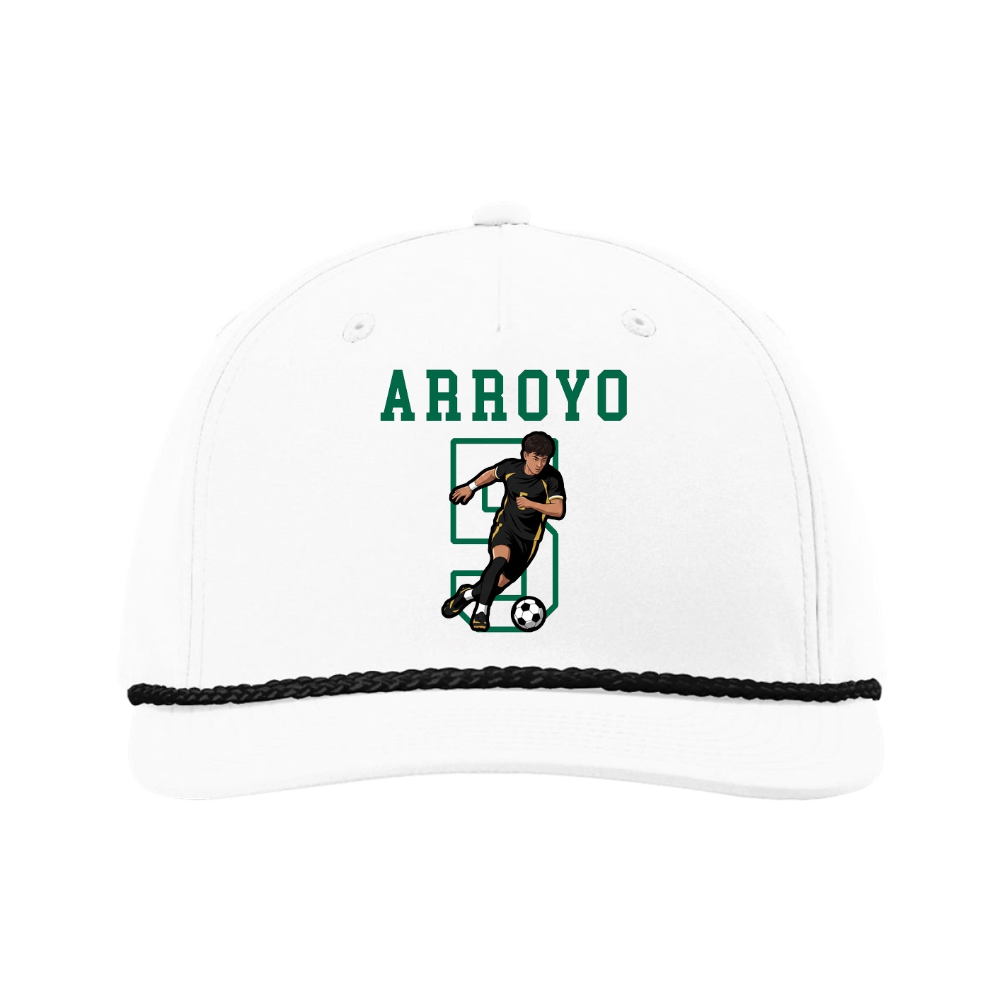 Five-Panel Classic Rope Cap — Shirsey in White