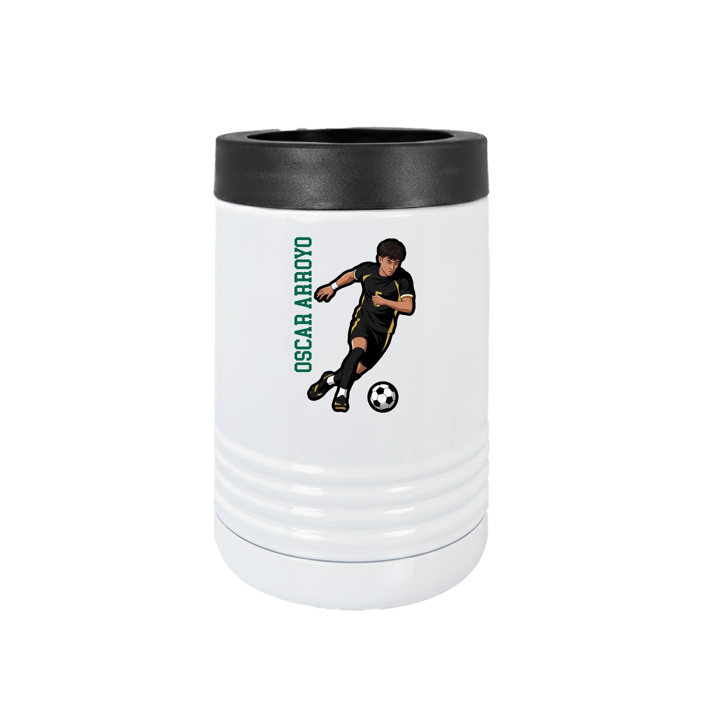 Beverage Holder — Name Vertical in White
