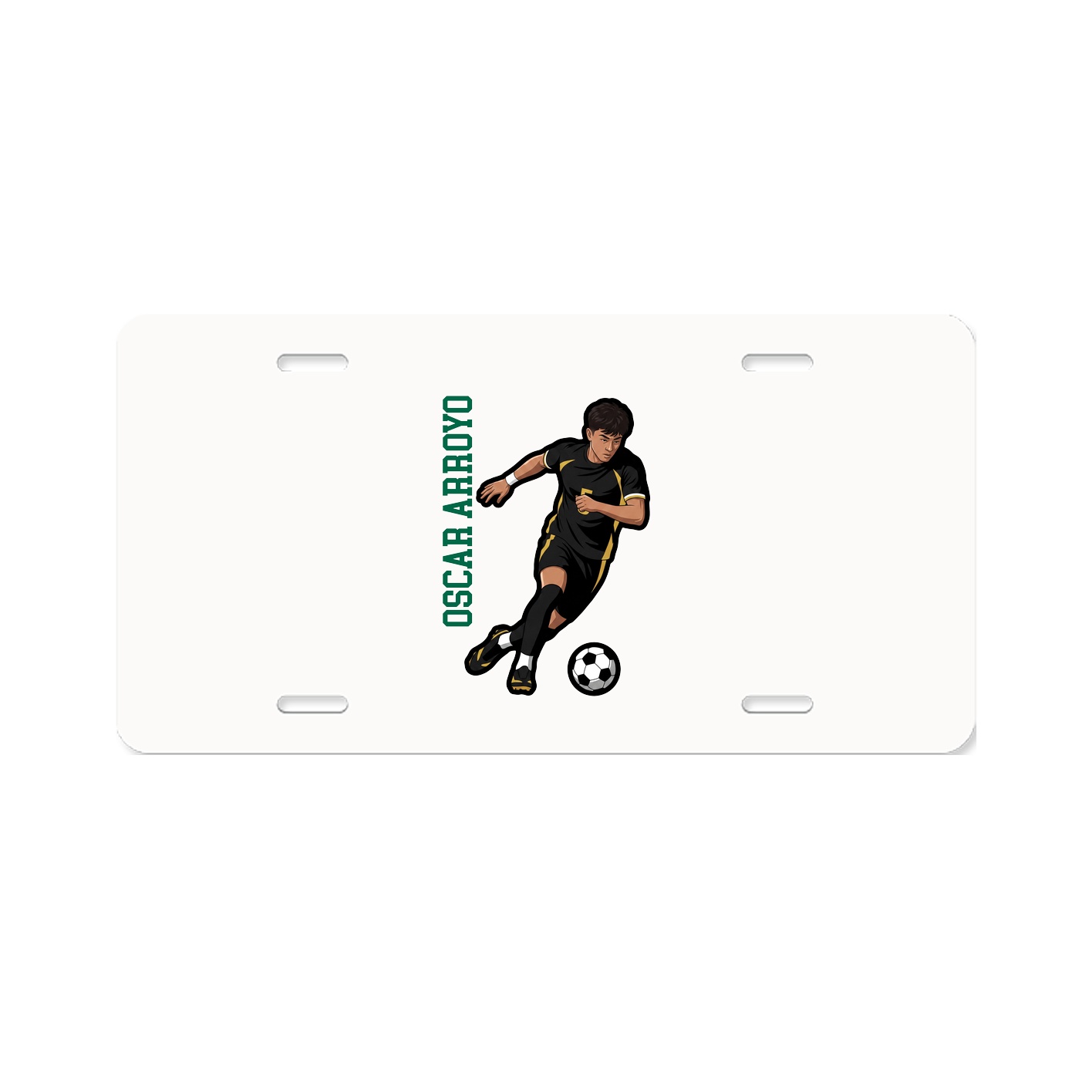 License Plate — Name Vertical in Classic