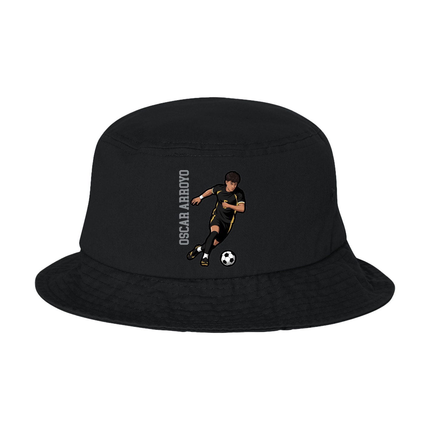 Bucket Cap — Name Vertical in Black