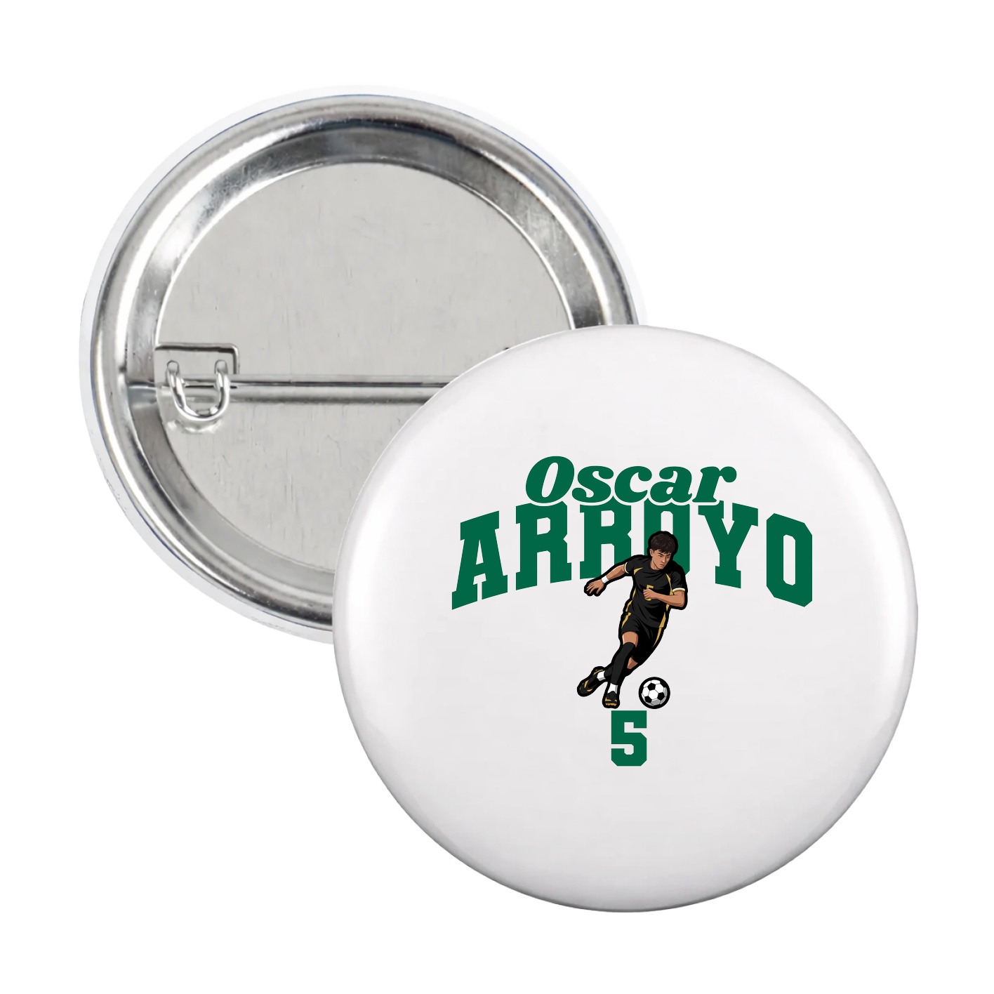 Game Day Button — Signature Arch in White