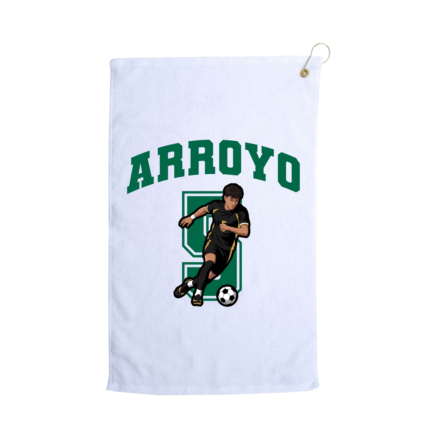 Golf Towel — Number in White