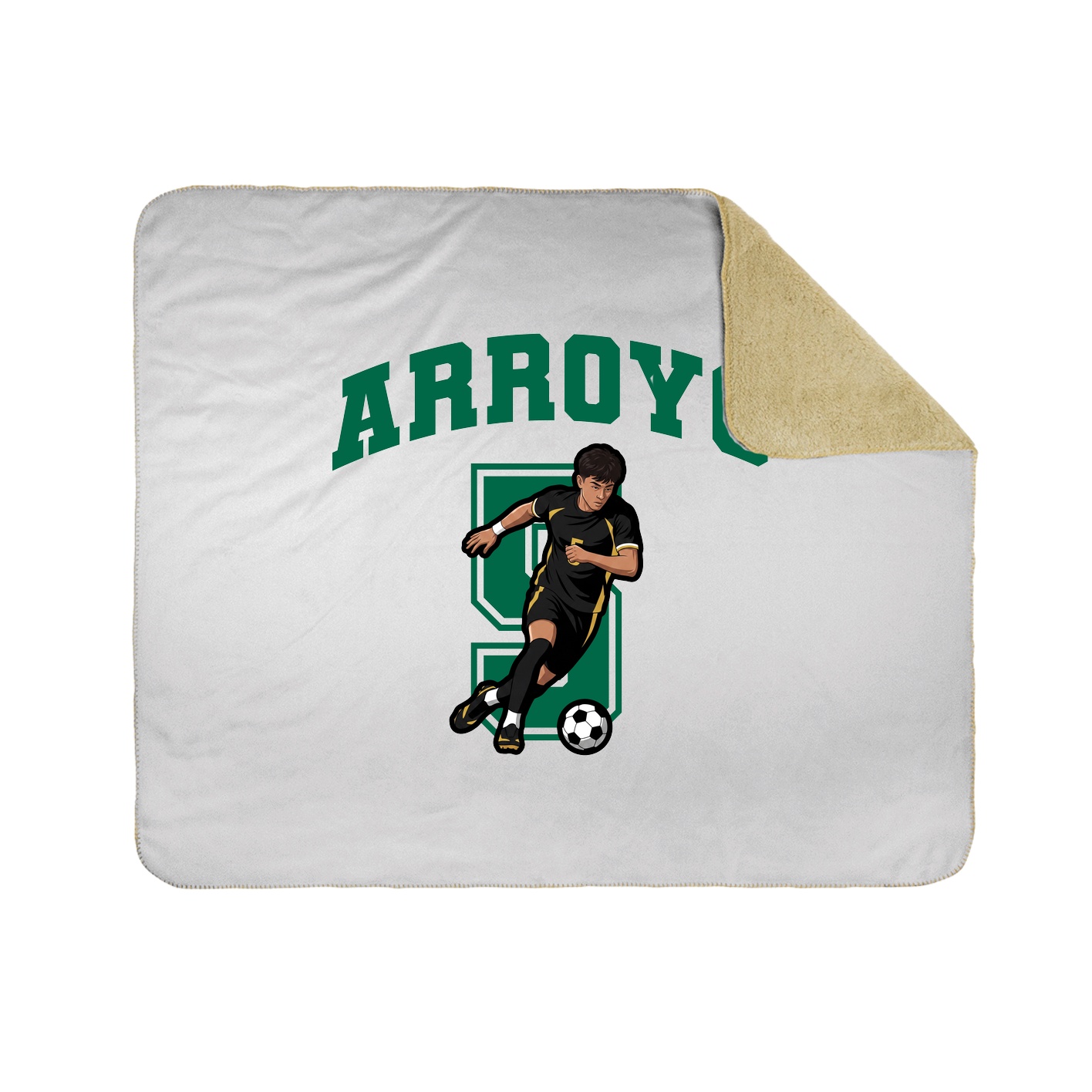Throw Blanket — Number in White