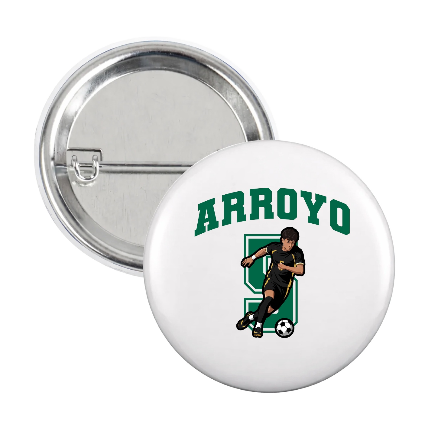 Game Day Button — Number in White