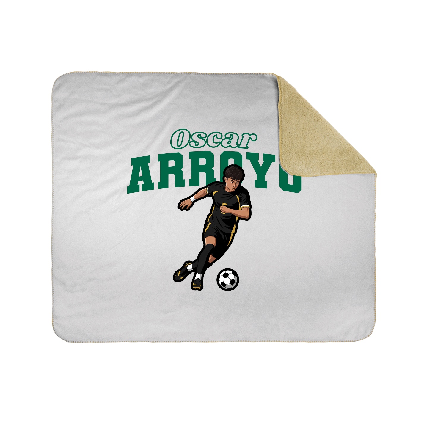 Throw Blanket — Name Arch in White