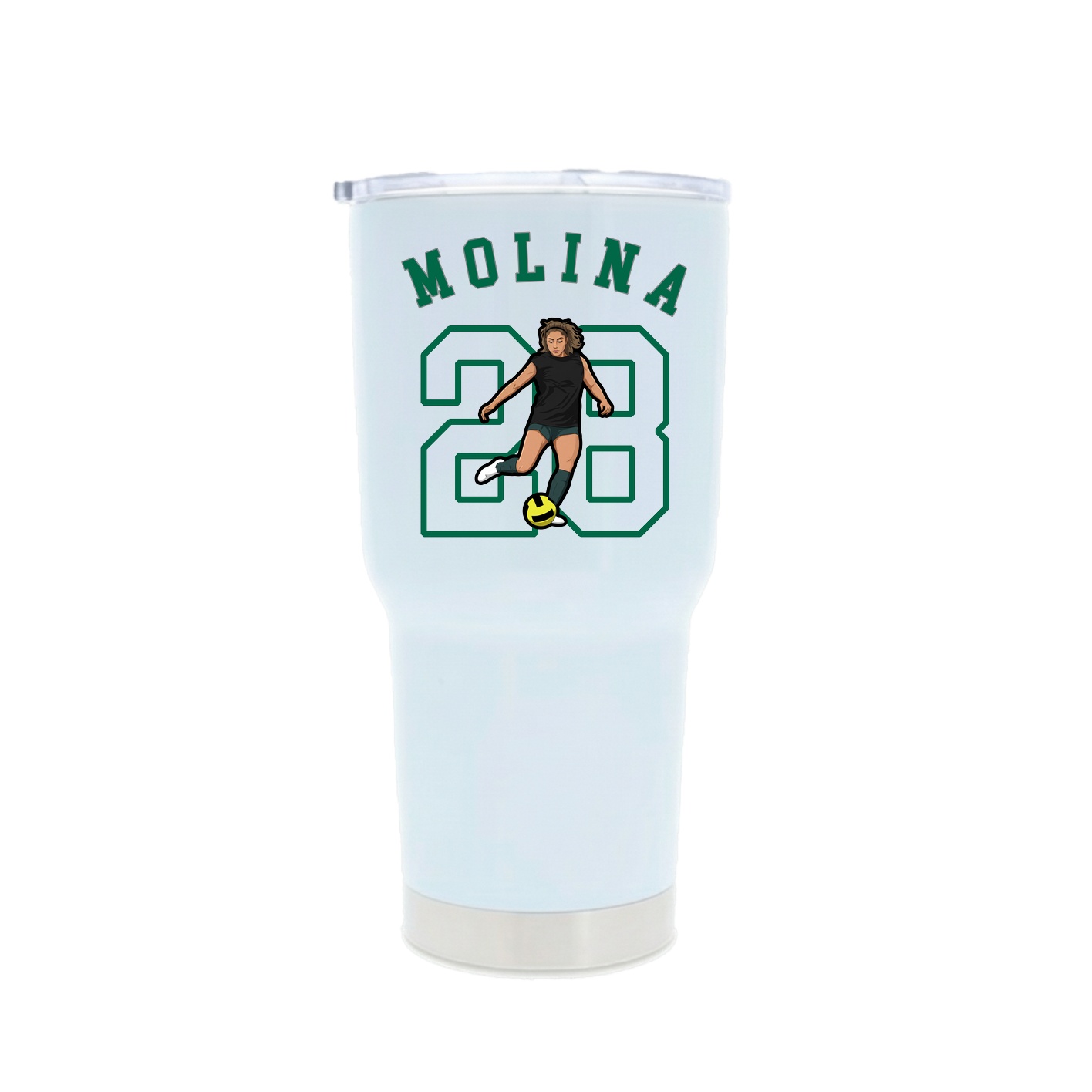 30oz Stainless Steel Tumbler — Shirsey Arch in White