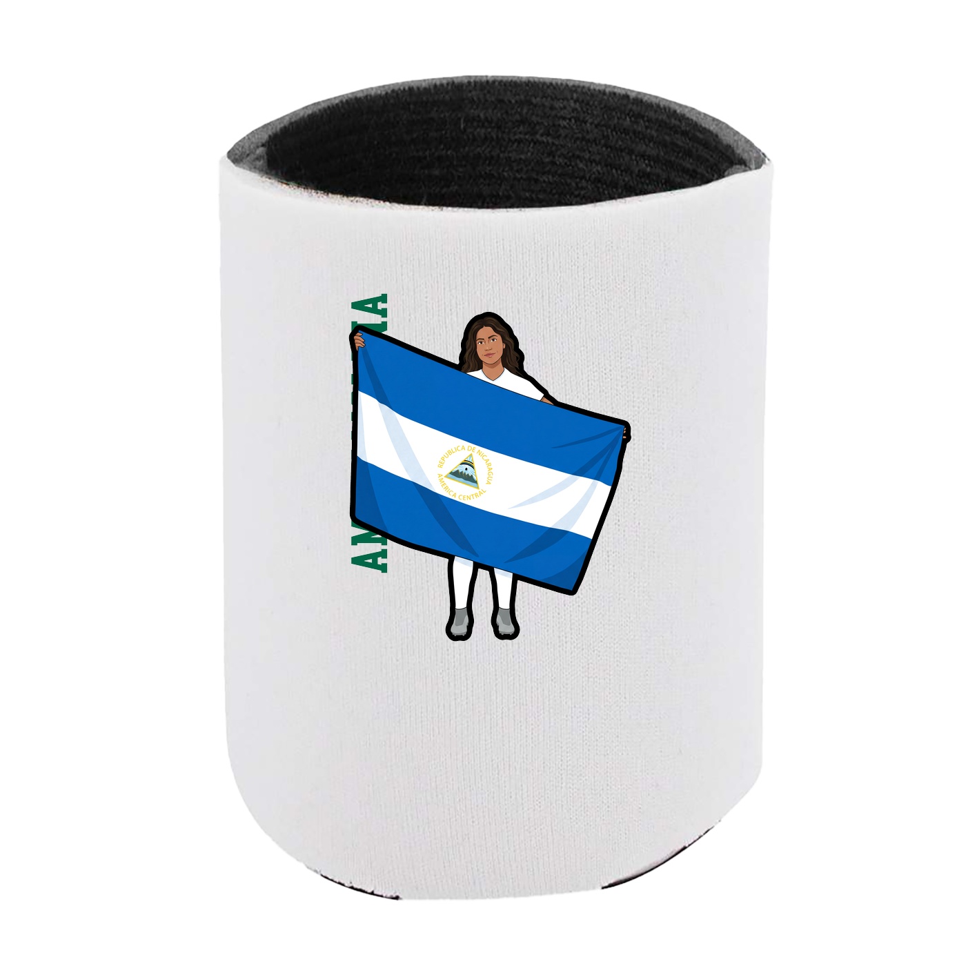Can Holder — Name Vertical in White