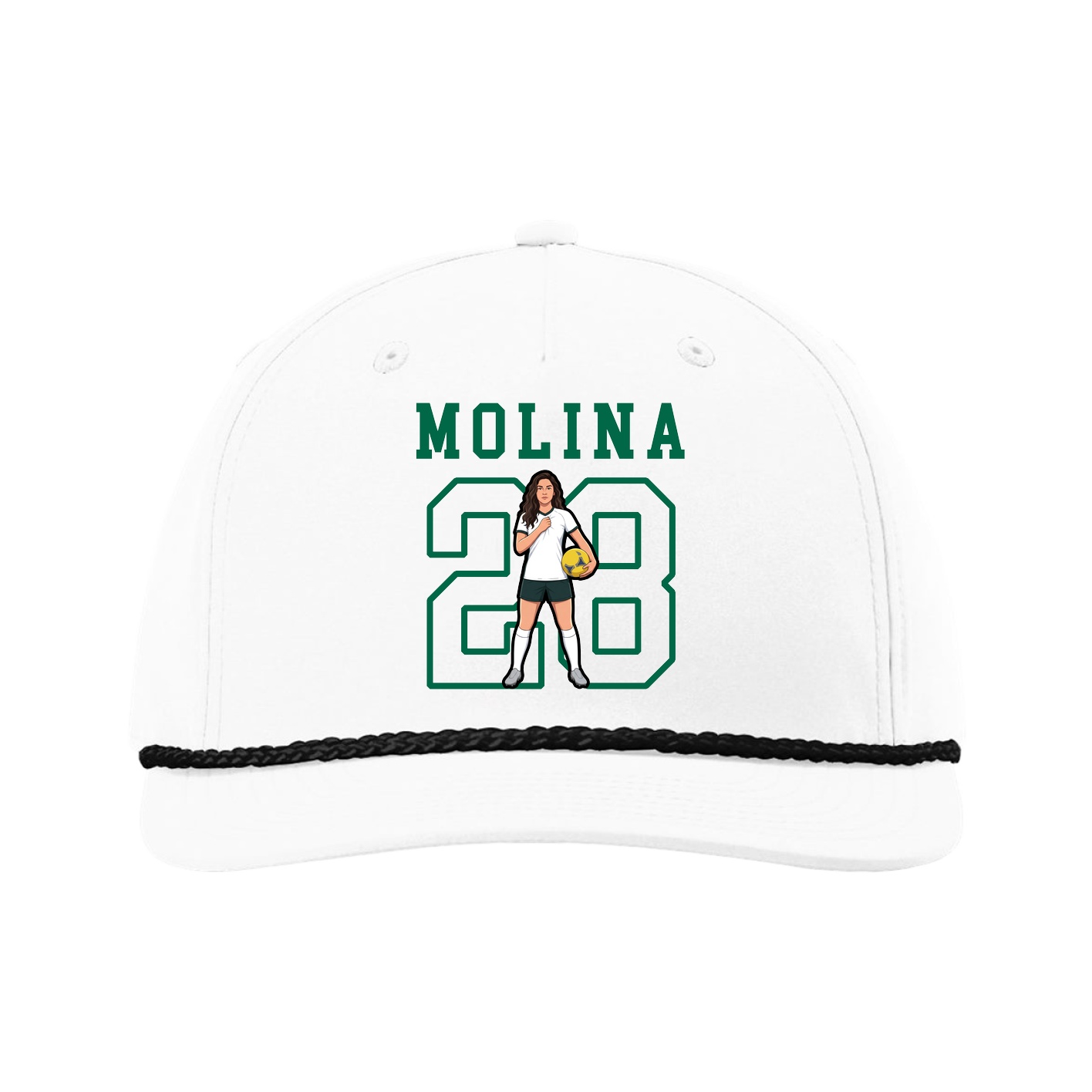 Five-Panel Classic Rope Cap — Shirsey in White