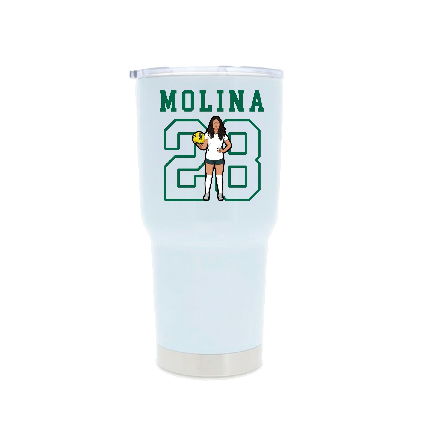 30oz Stainless Steel Tumbler — Shirsey in White