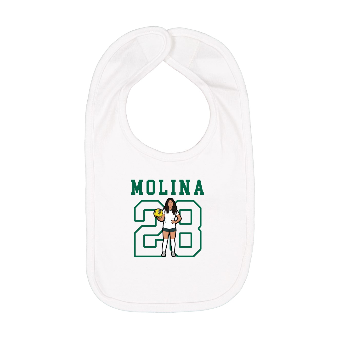 Infant Bib — Shirsey in White