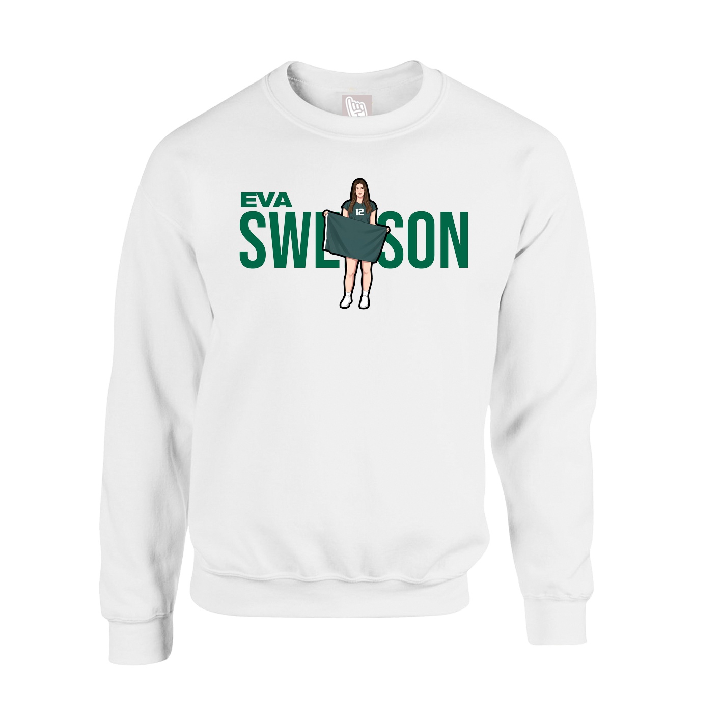 Fleece Crew — Player Name in White