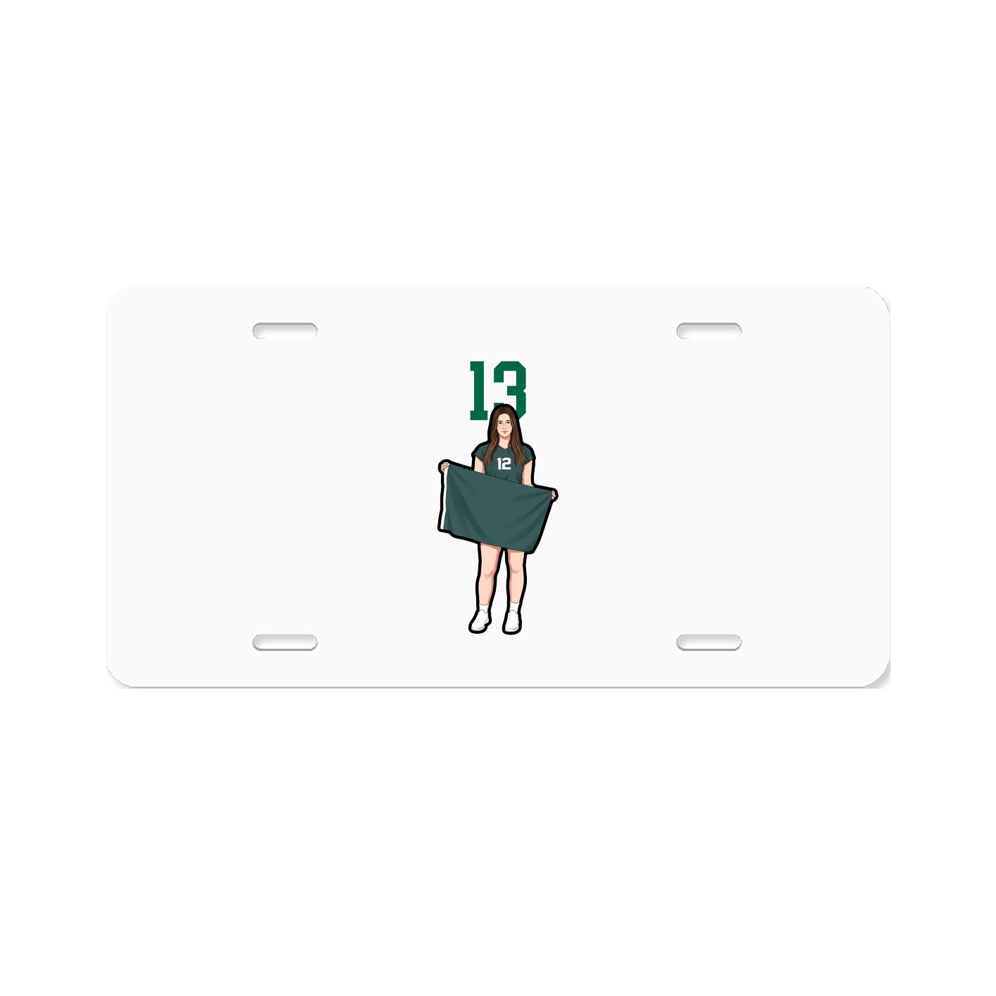 License Plate — Number Top in Classic