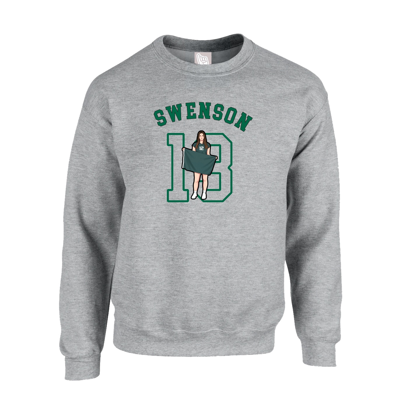 Fleece Crew — Shirsey Arch in Grey