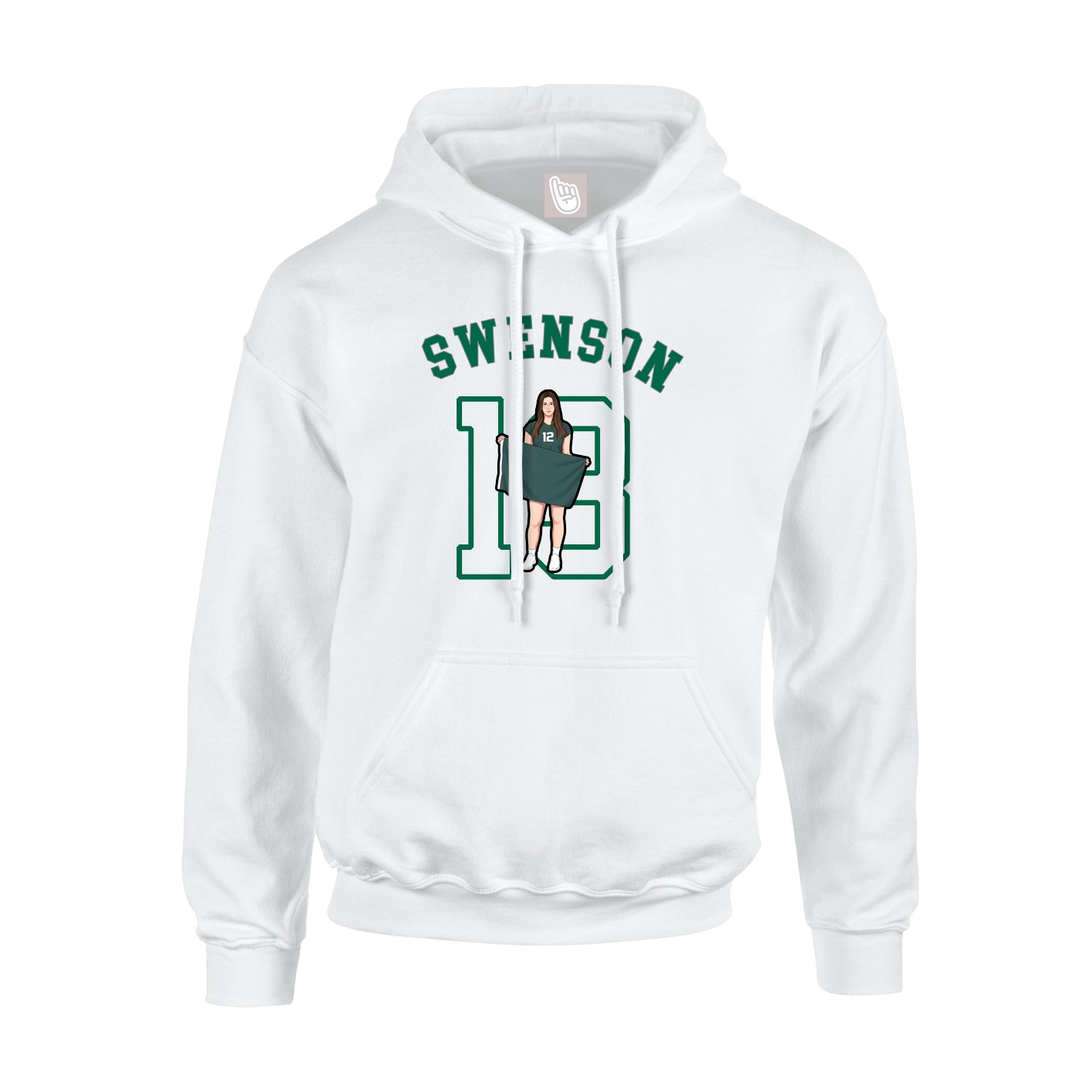 Youth Hoodie — Shirsey Arch in White