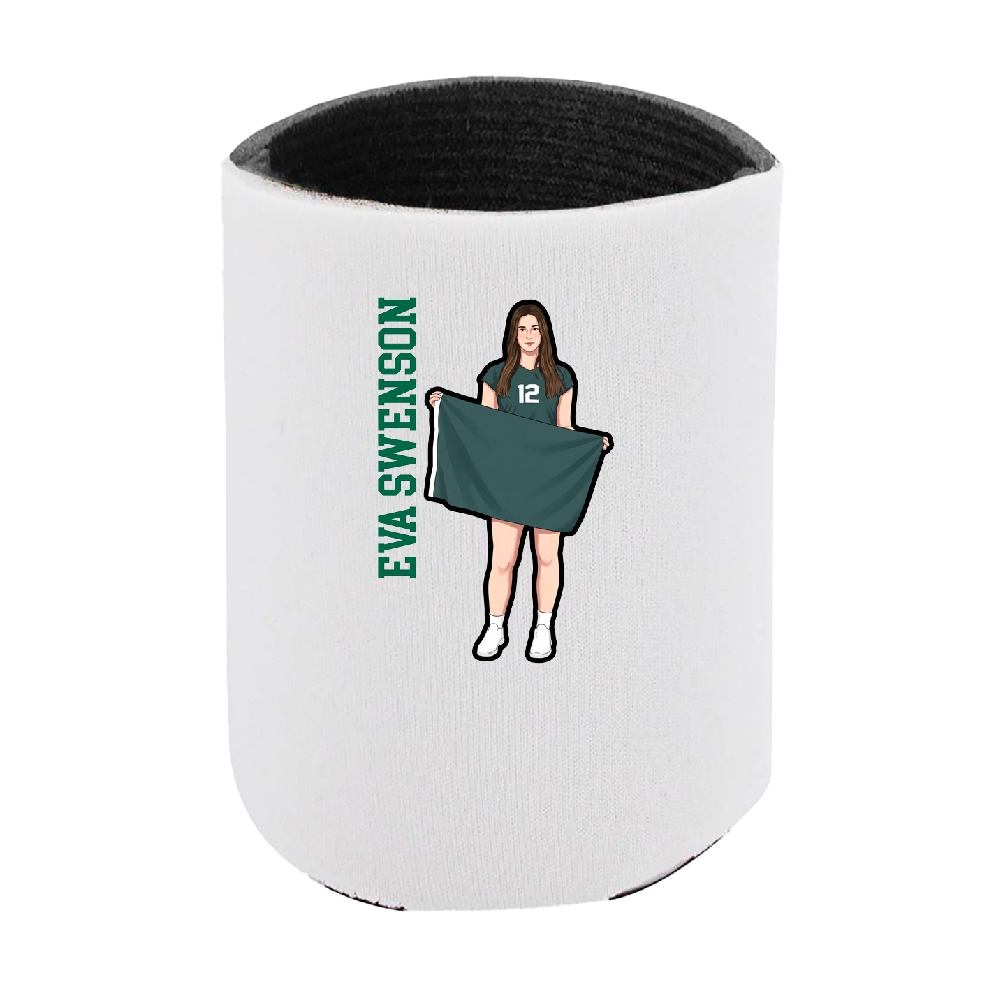 Can Holder — Name Vertical in White