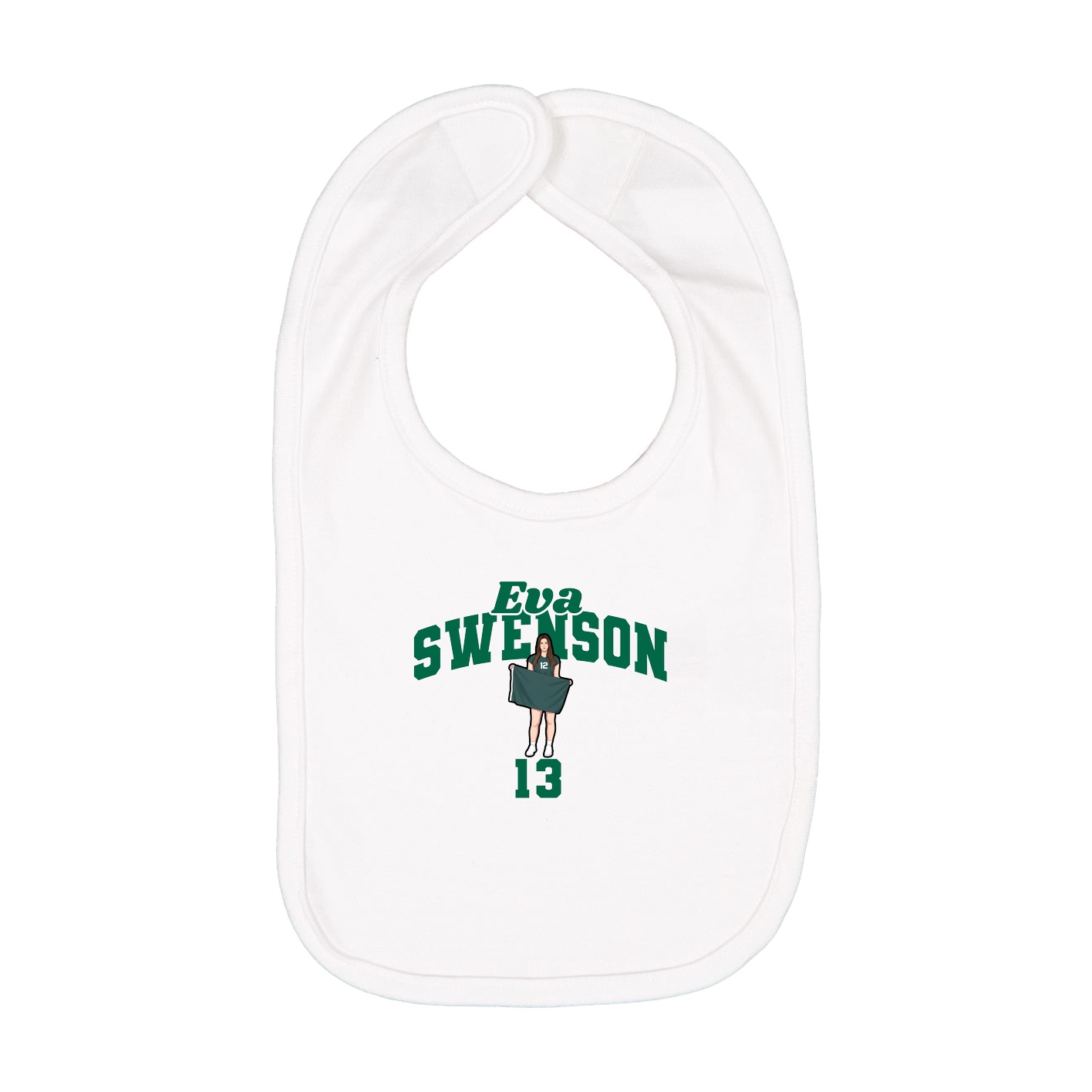 Infant Bib — Signature Arch in White