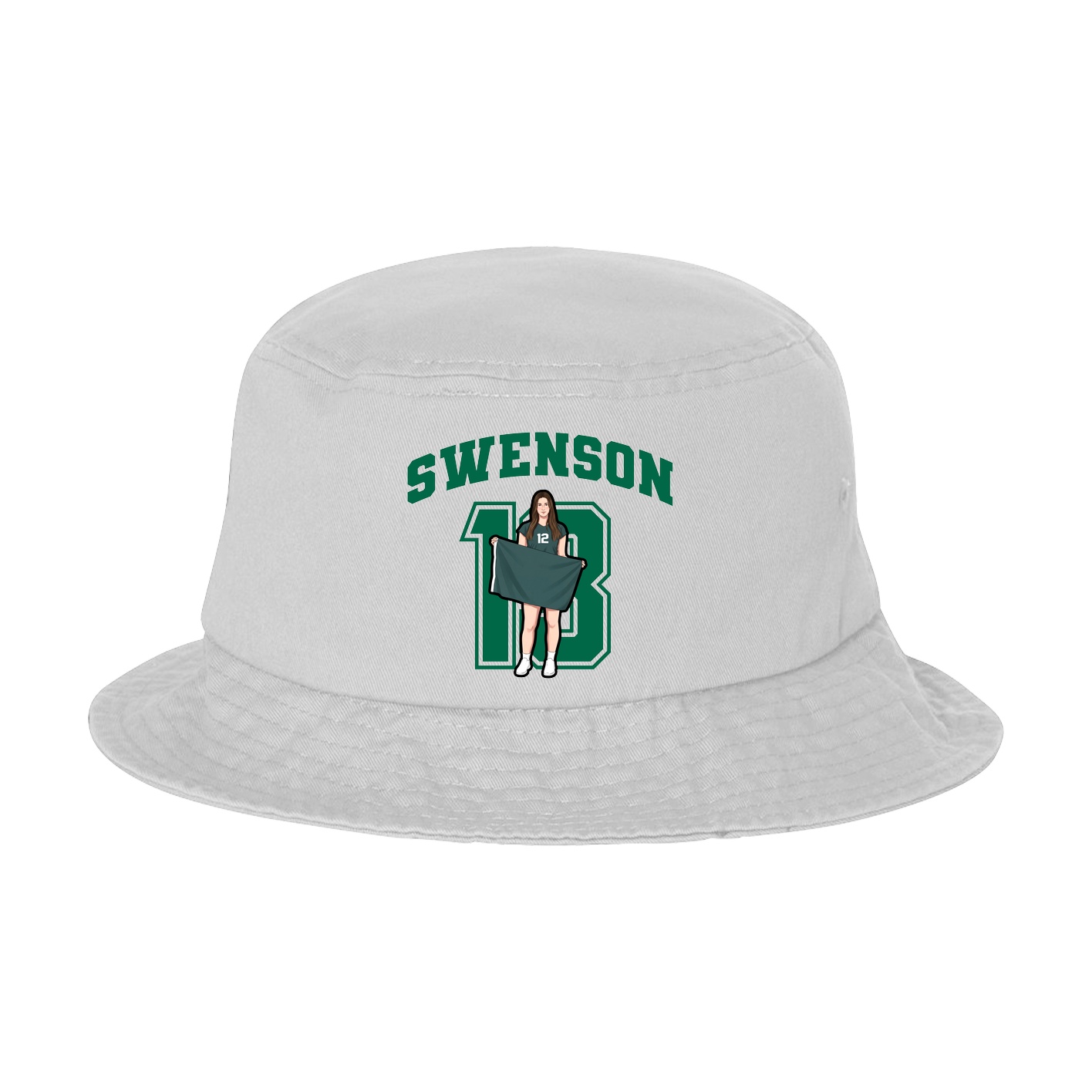 Bucket Cap — Number in White