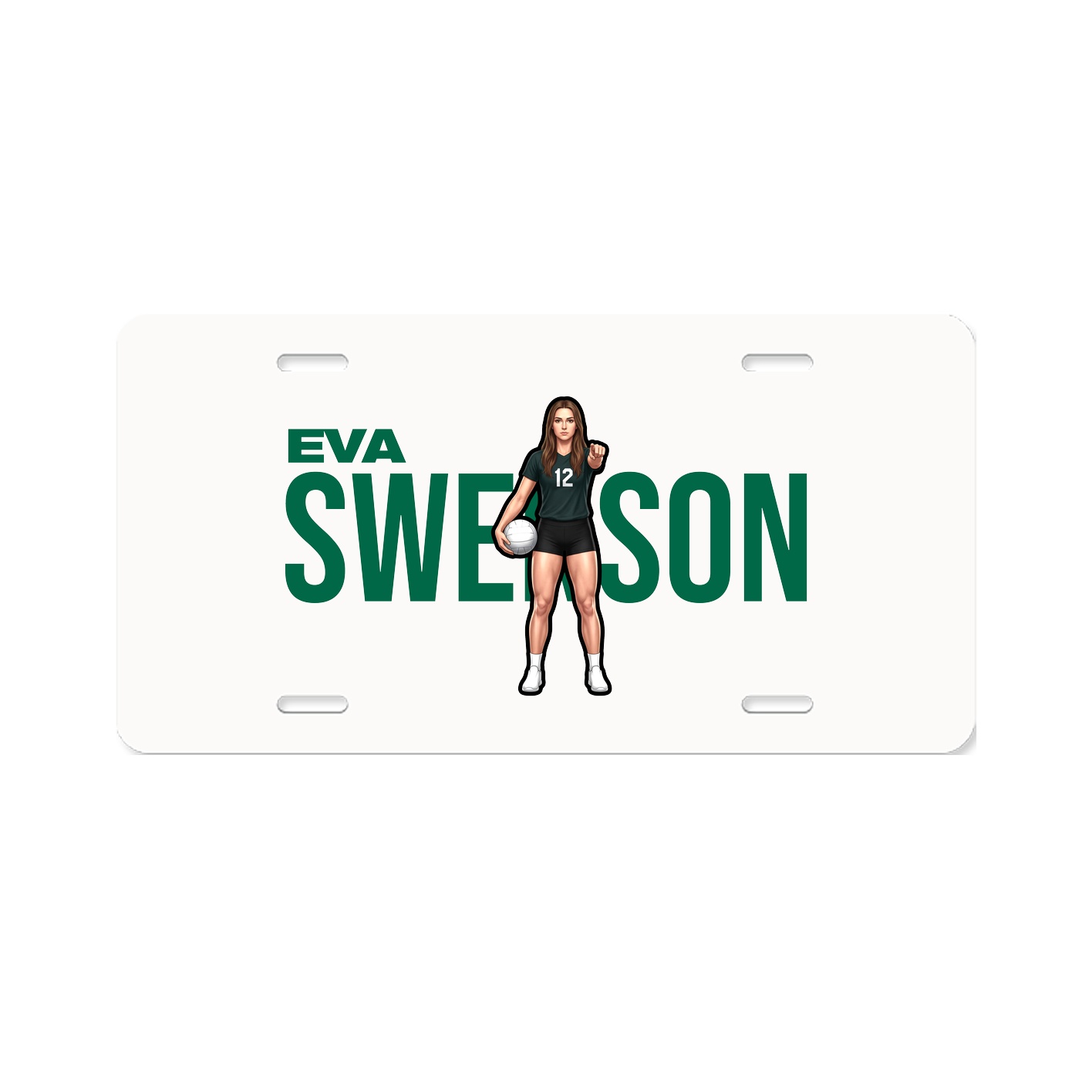License Plate — Player Name in Classic