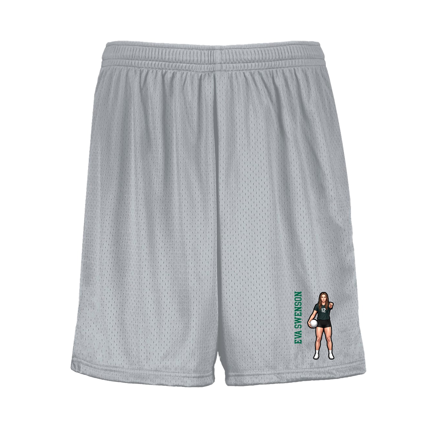 Shorts — Name Vertical in Silver