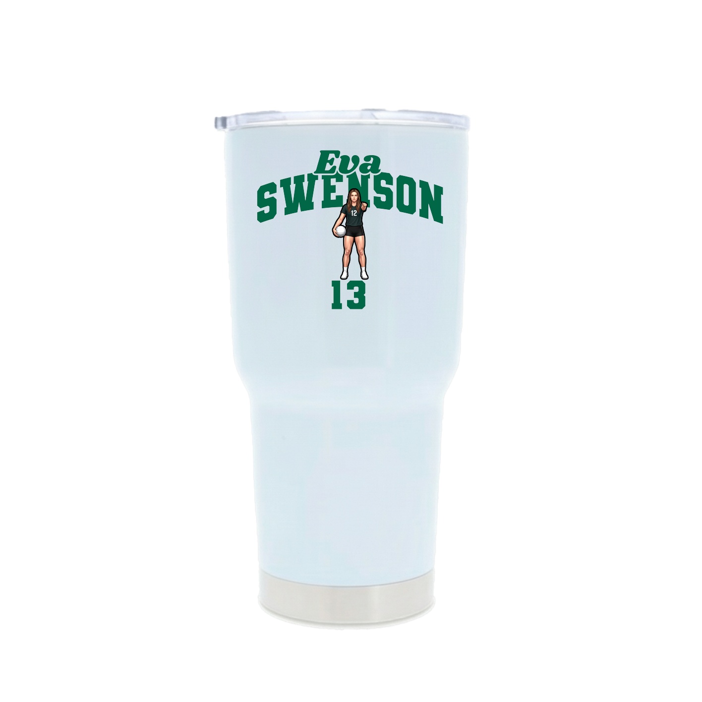 30oz Stainless Steel Tumbler — Signature Arch in White