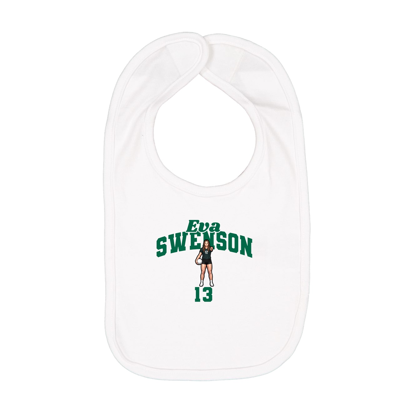 Infant Bib — Signature Arch in White